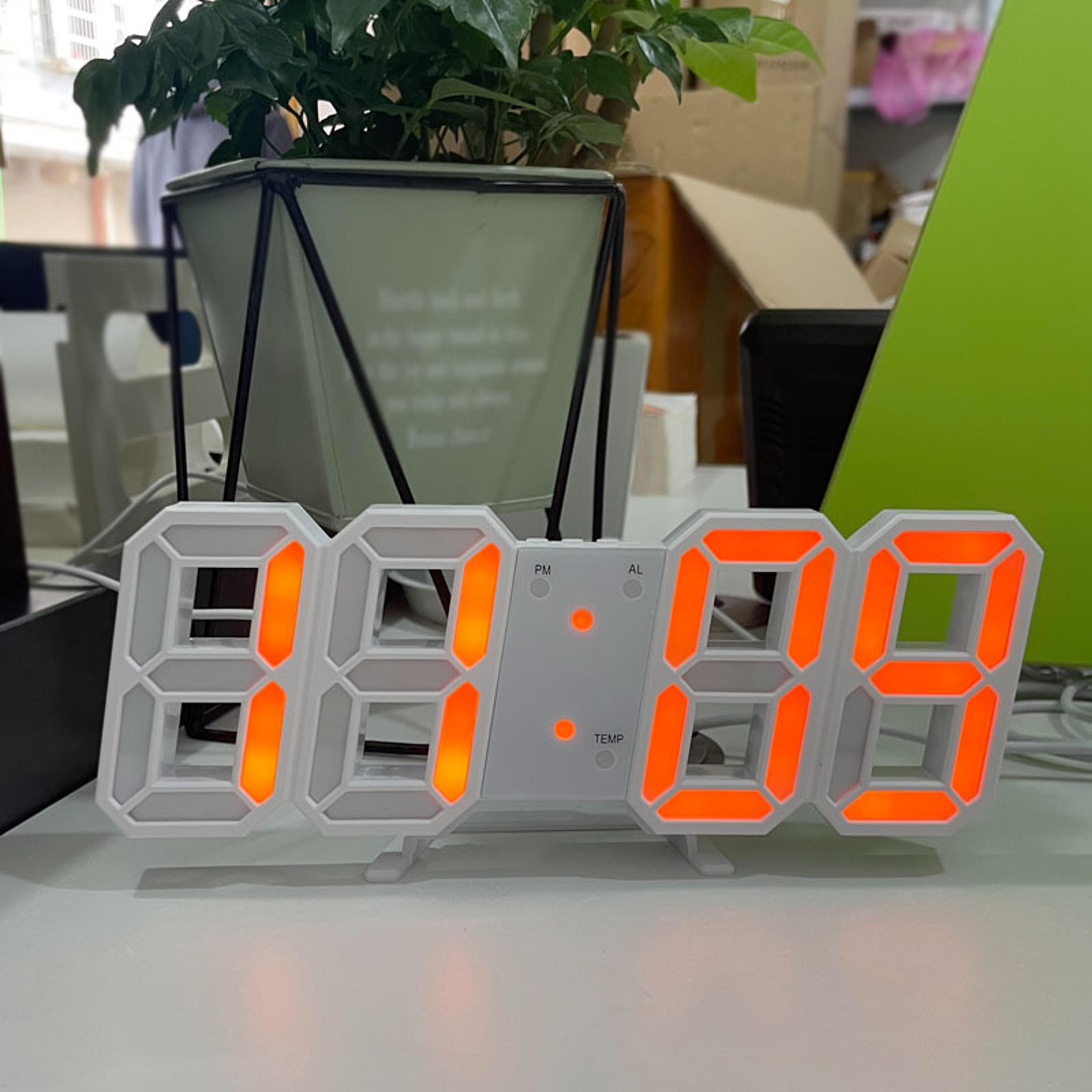 LED Wall Clock Digital Alarm Clock Modern Decorative Desktop And Wall Mounted Clock For Living Room 1