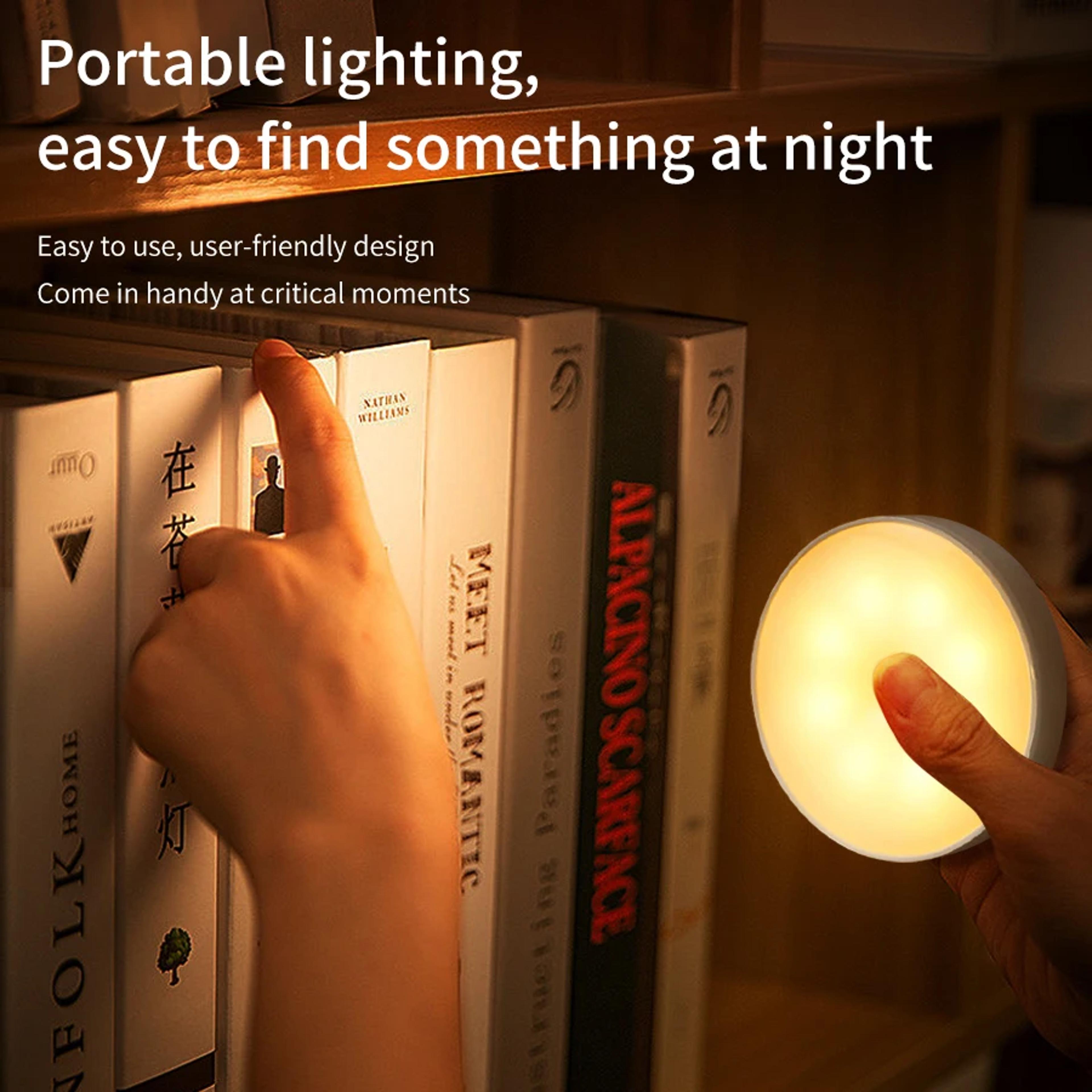 Rechargeable Motion Sensor LED Night Light For Bedroom Kitchen Cabinet And Wall Decor 5