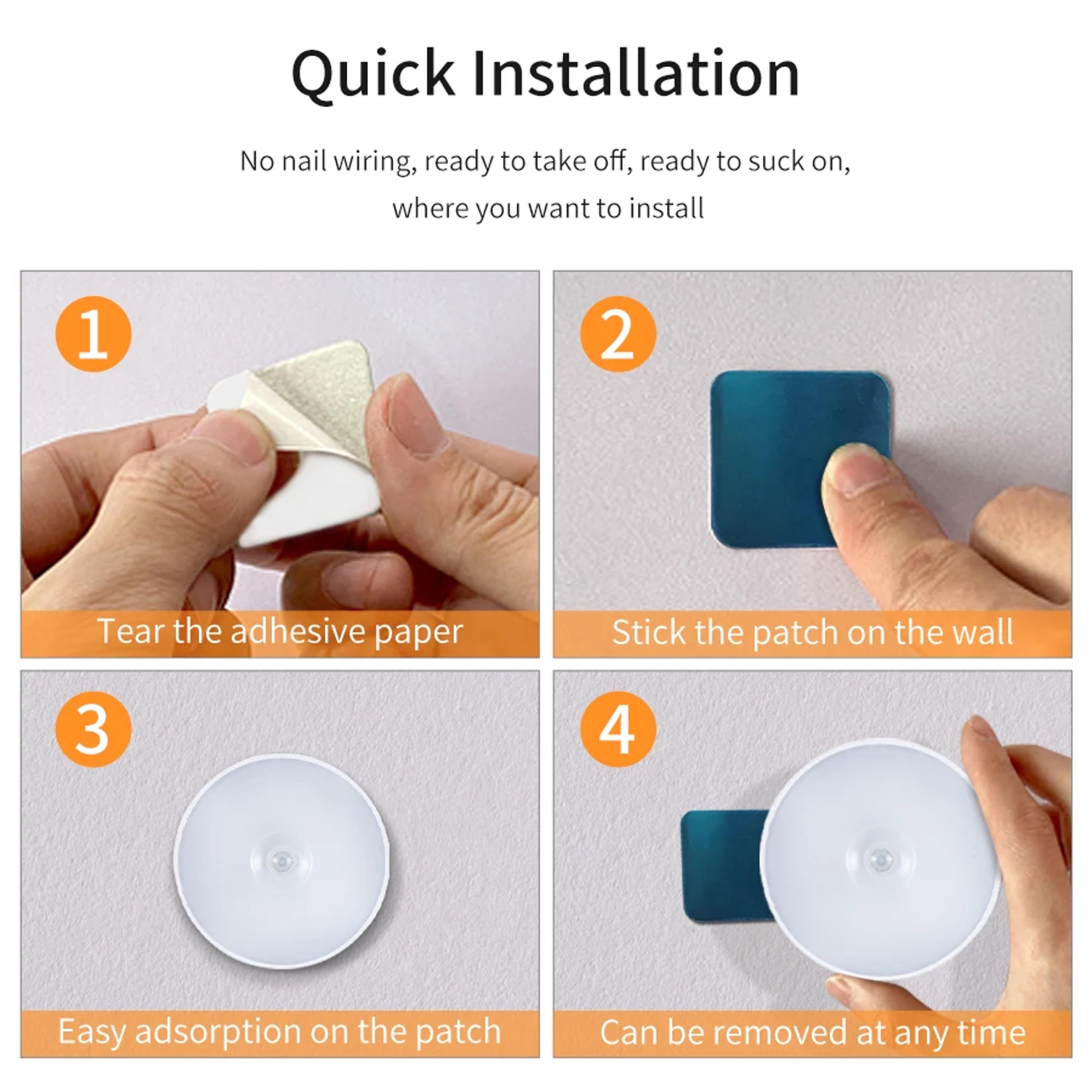 Rechargeable Motion Sensor LED Night Light For Bedroom Kitchen Cabinet And Wall Decor 6