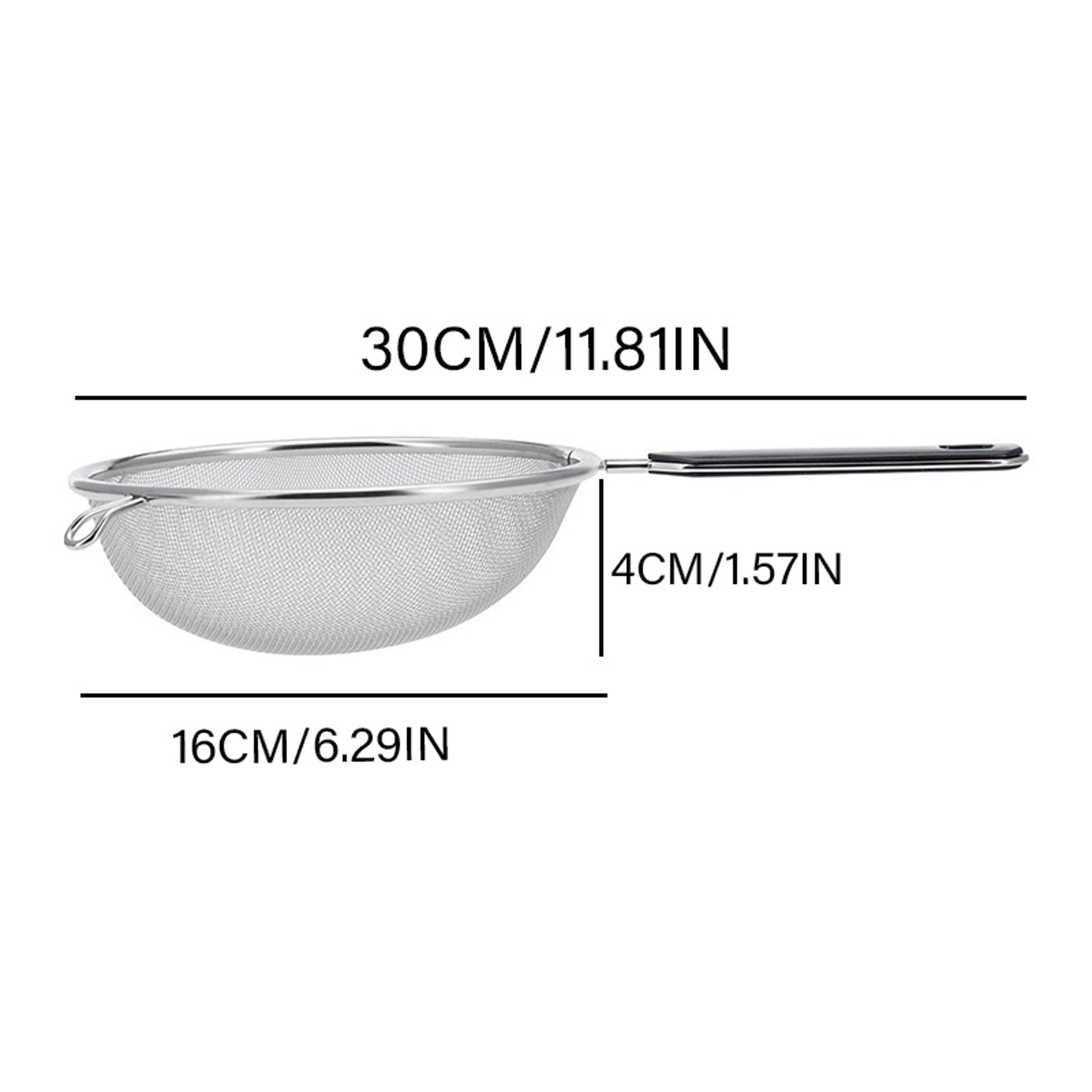 Fine Mesh Kitchen Strainer With Non Slip Handle 5
