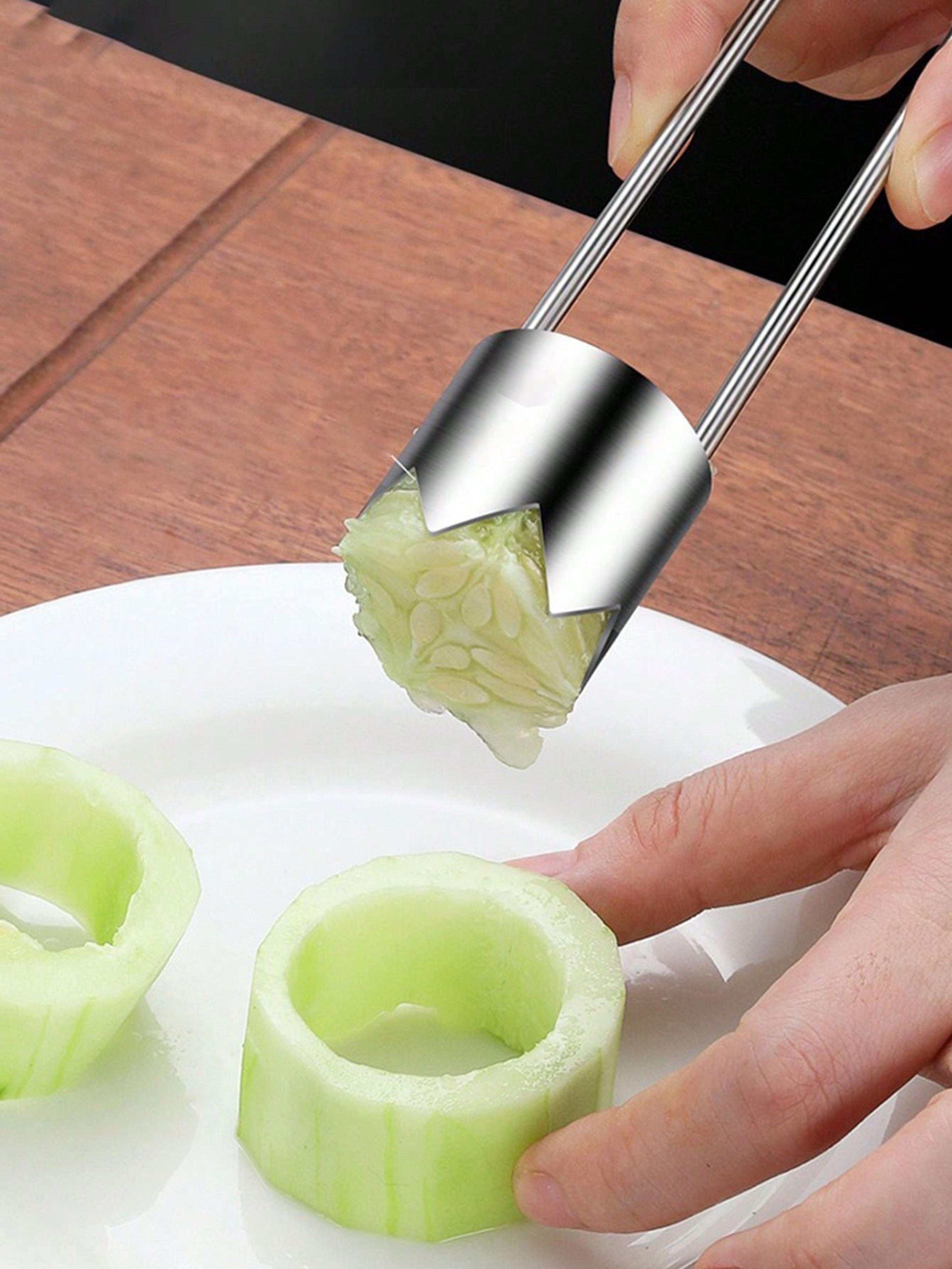 stainless steel bell pepper corer and seed remover