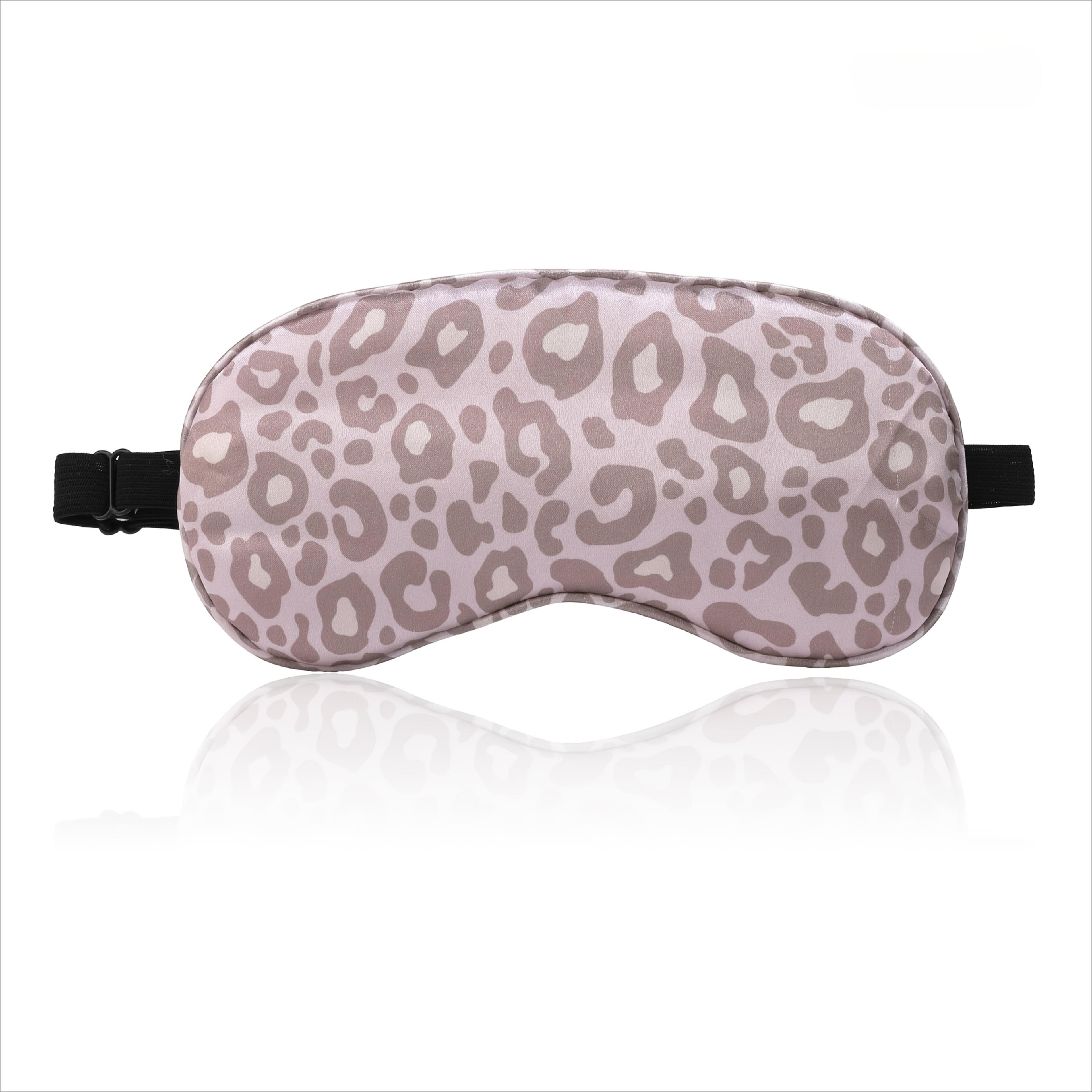Blackout Sleep Mask With Adjustable Strap Cute Leopard Print Eye Cover 1