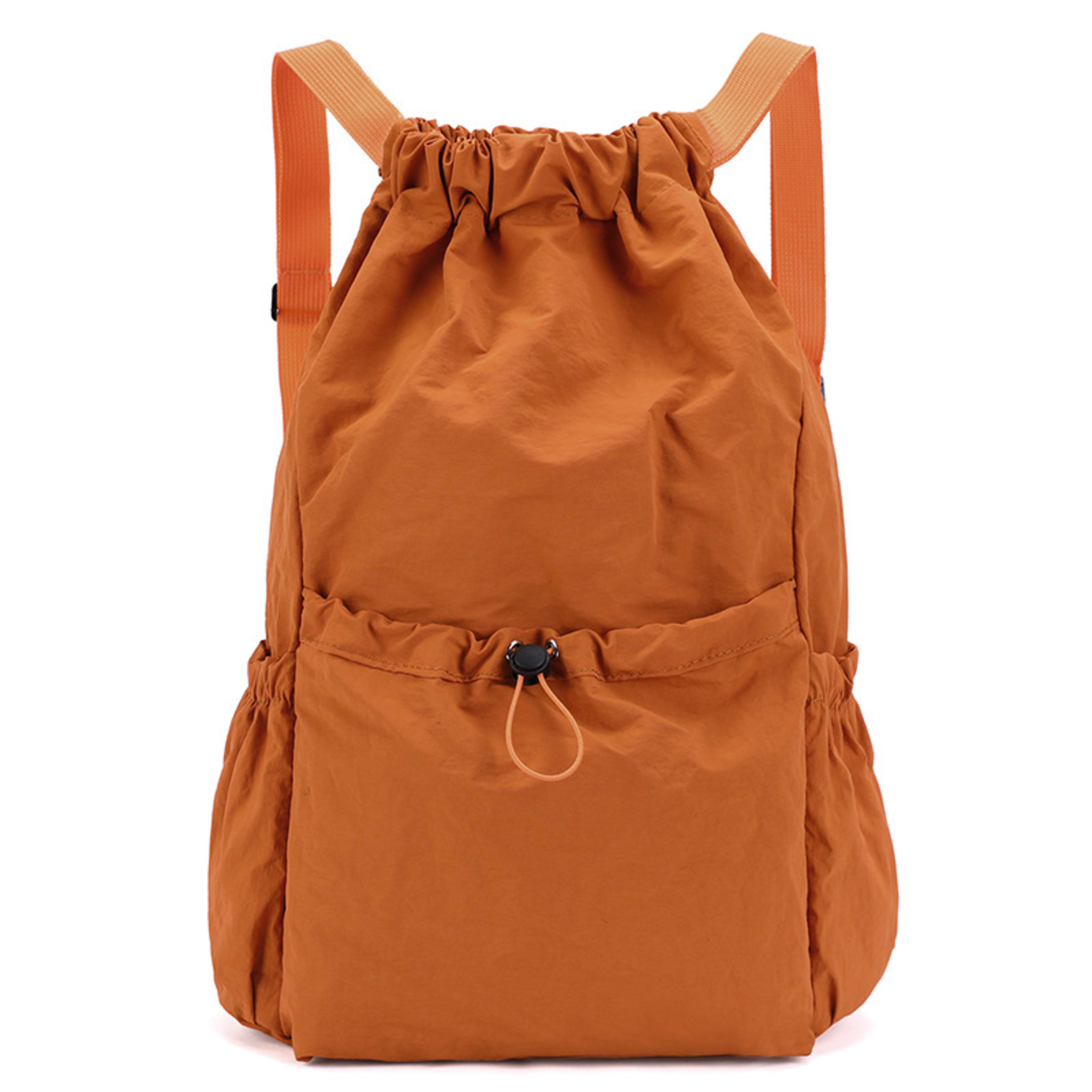 foldable drawstring backpack lightweight packable travel bag for gym outdoor trips