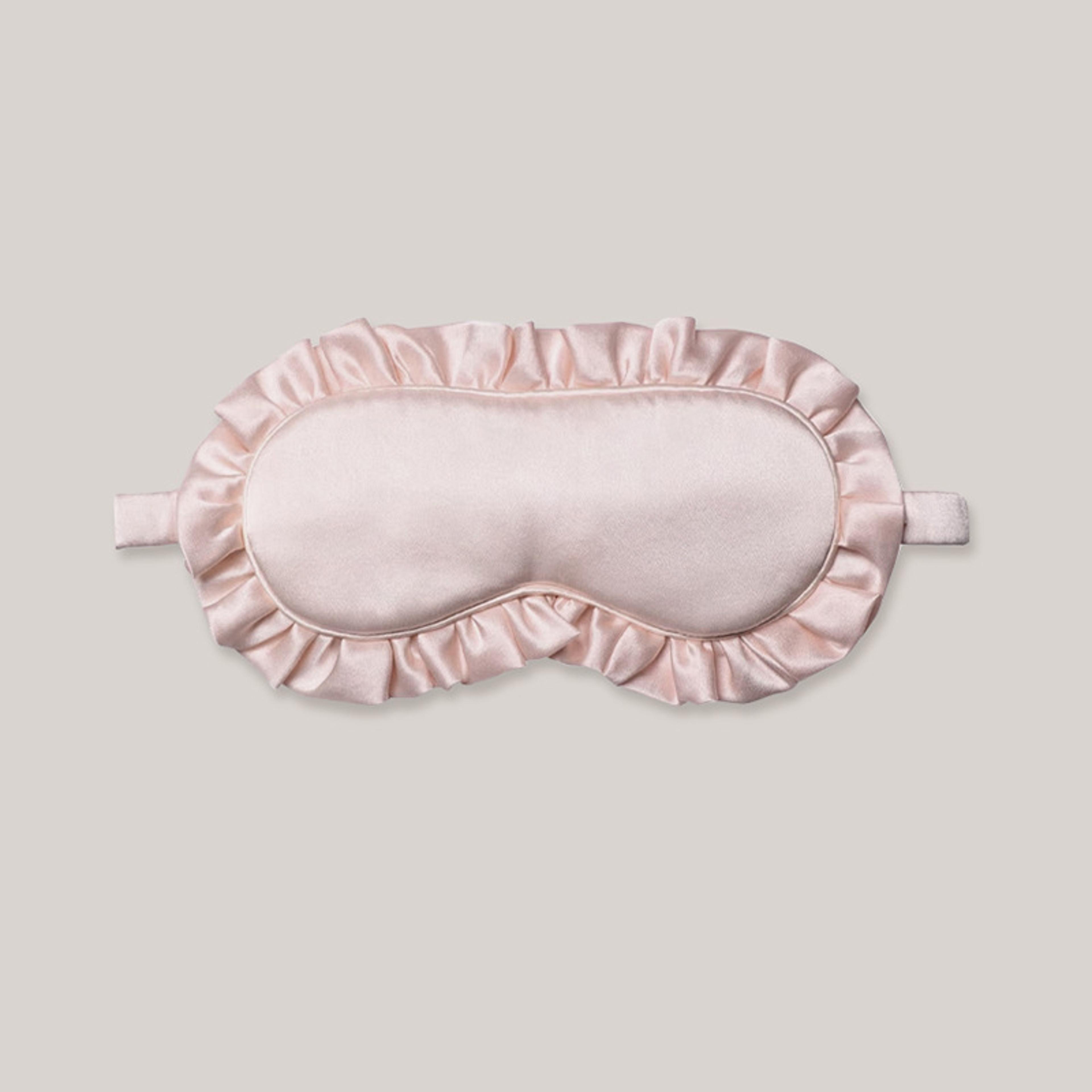 silk sleep mask for women momme real silk ruffle eye mask