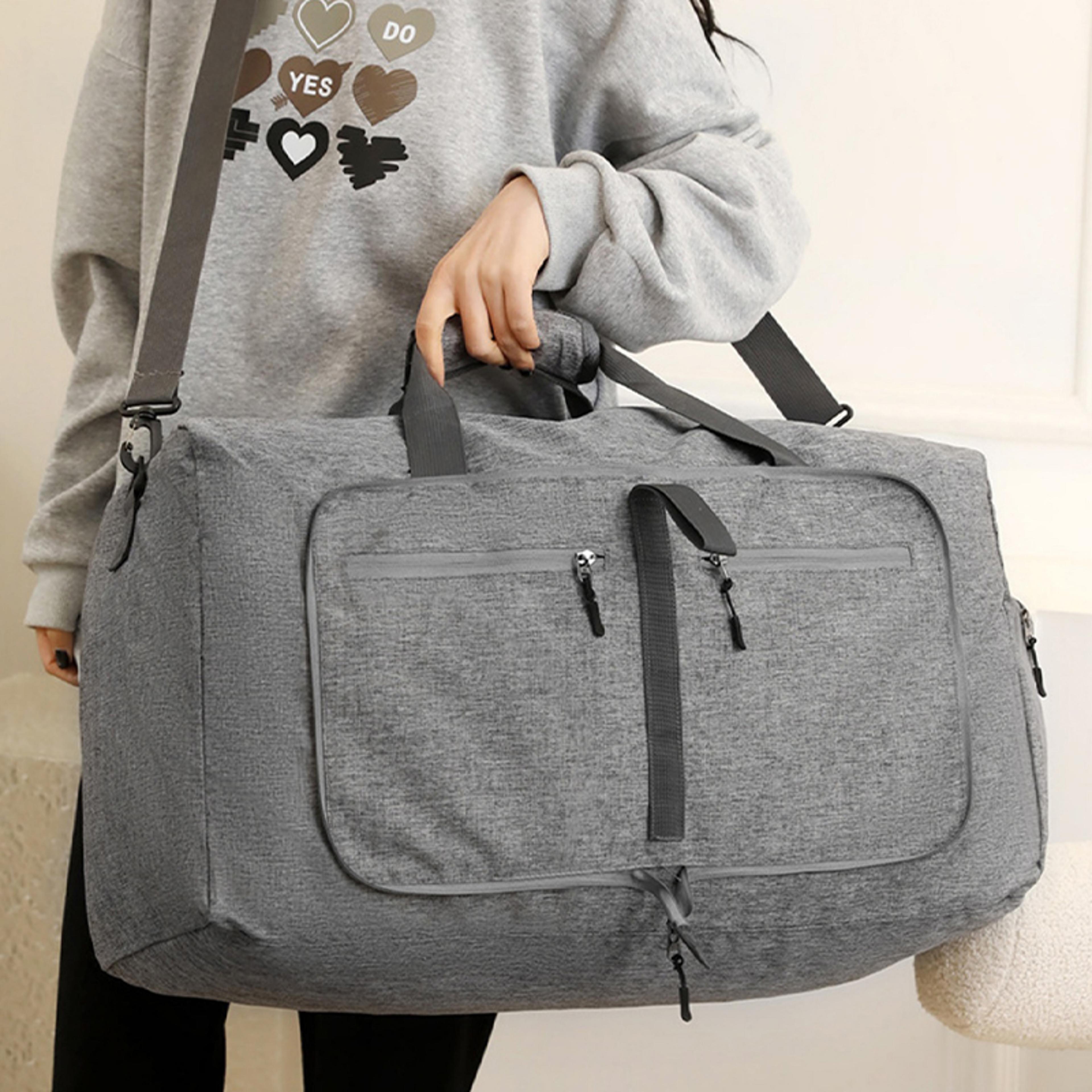 Foldable Travel Duffel Bag With Shoe Compartment 4