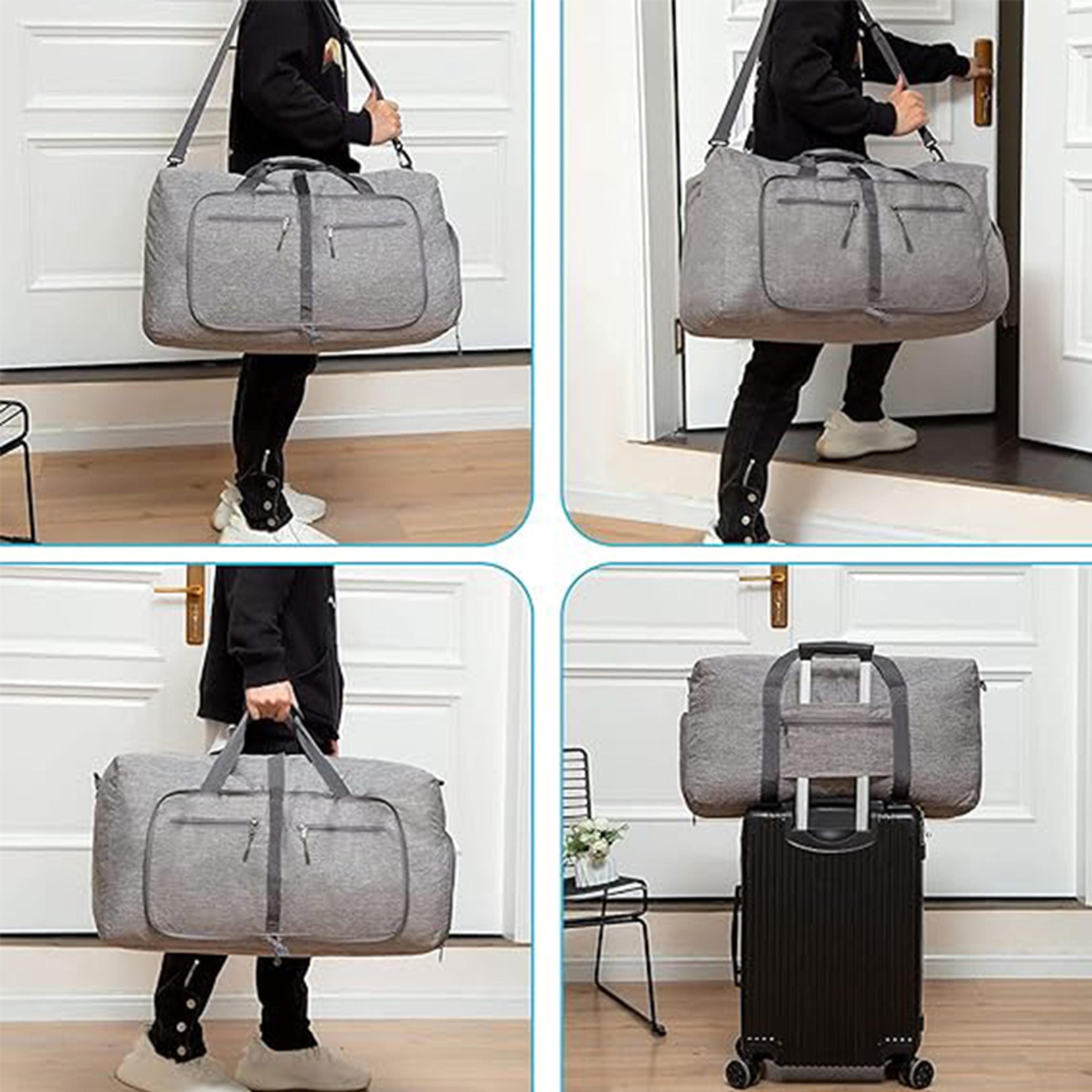 Foldable Travel Duffel Bag With Shoe Compartment 7