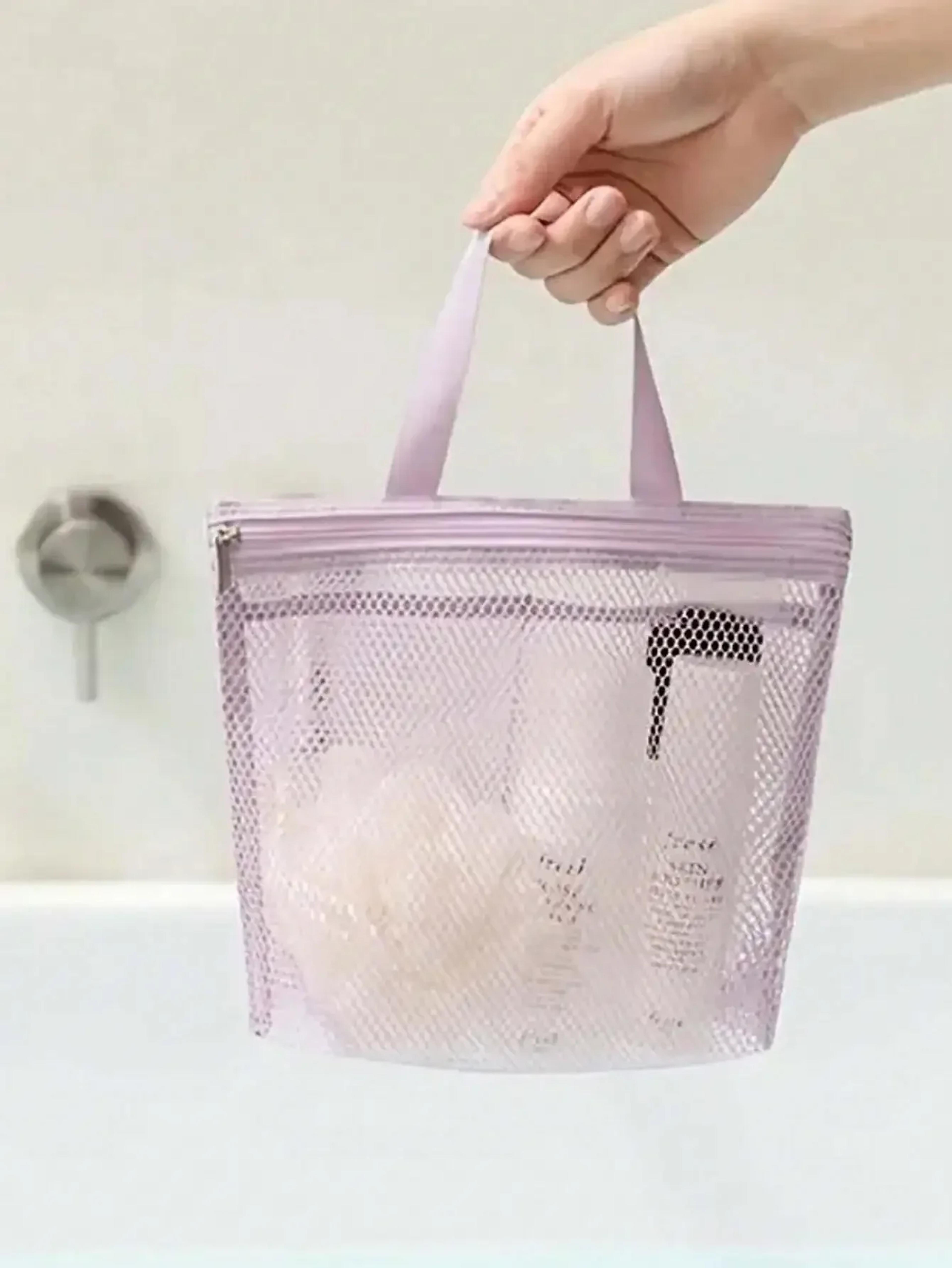 Lightweight Mesh Shower Bag And Travel Cosmetic Bag For Toiletries 4