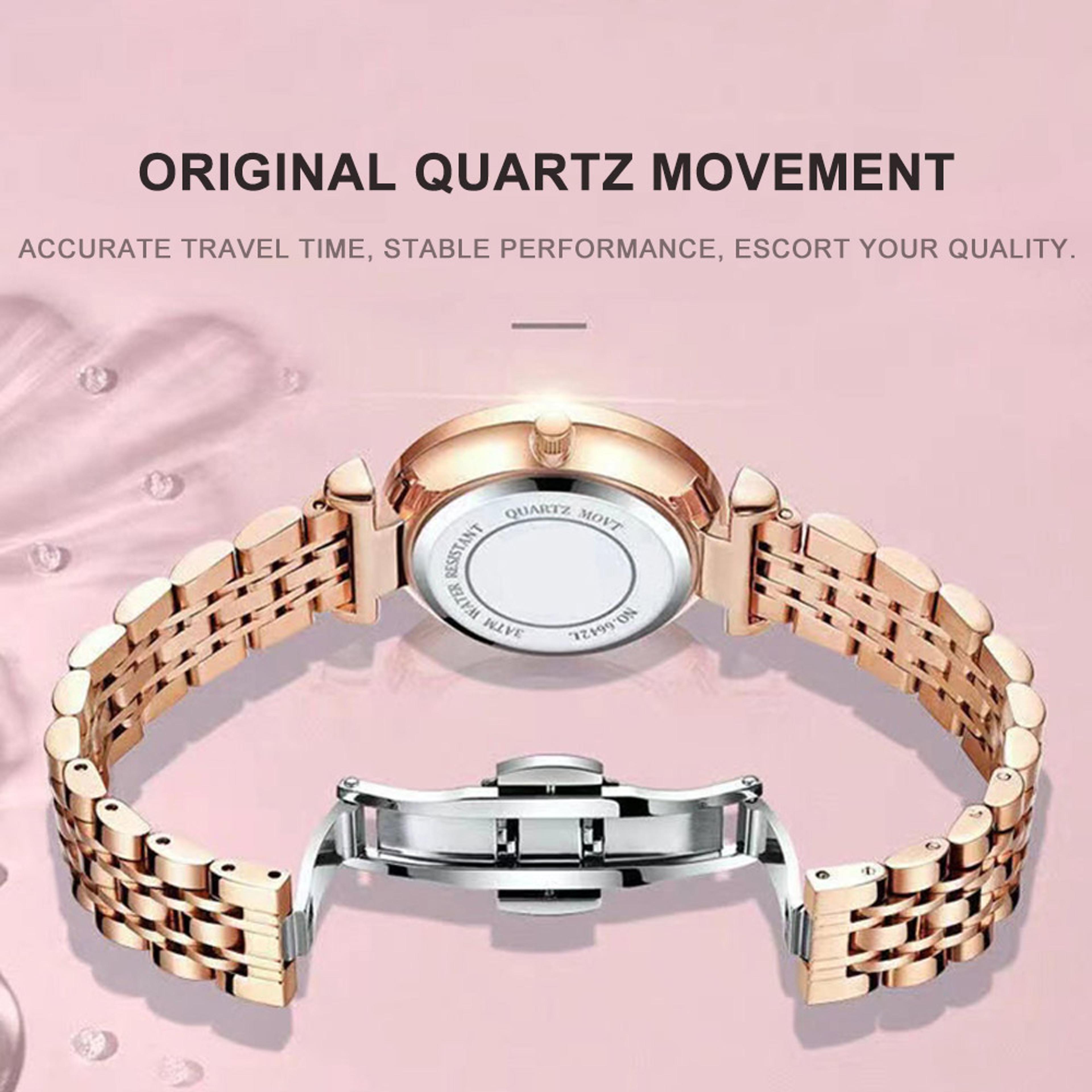 Watch Waterproof Stainless Steel Luminous Date Week Wristwatch 11