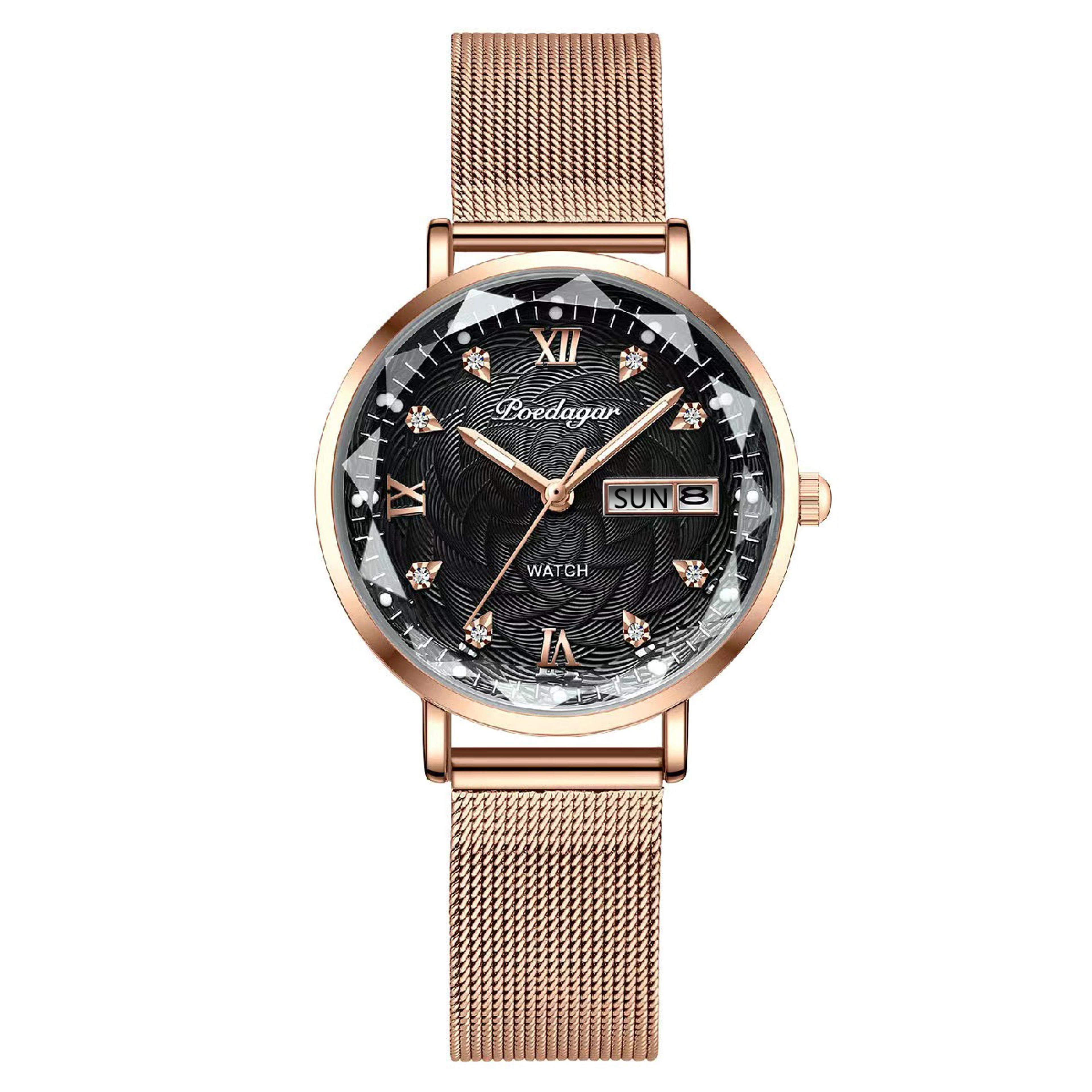 Watch Waterproof Stainless Steel Luminous Date Week Wristwatch 2