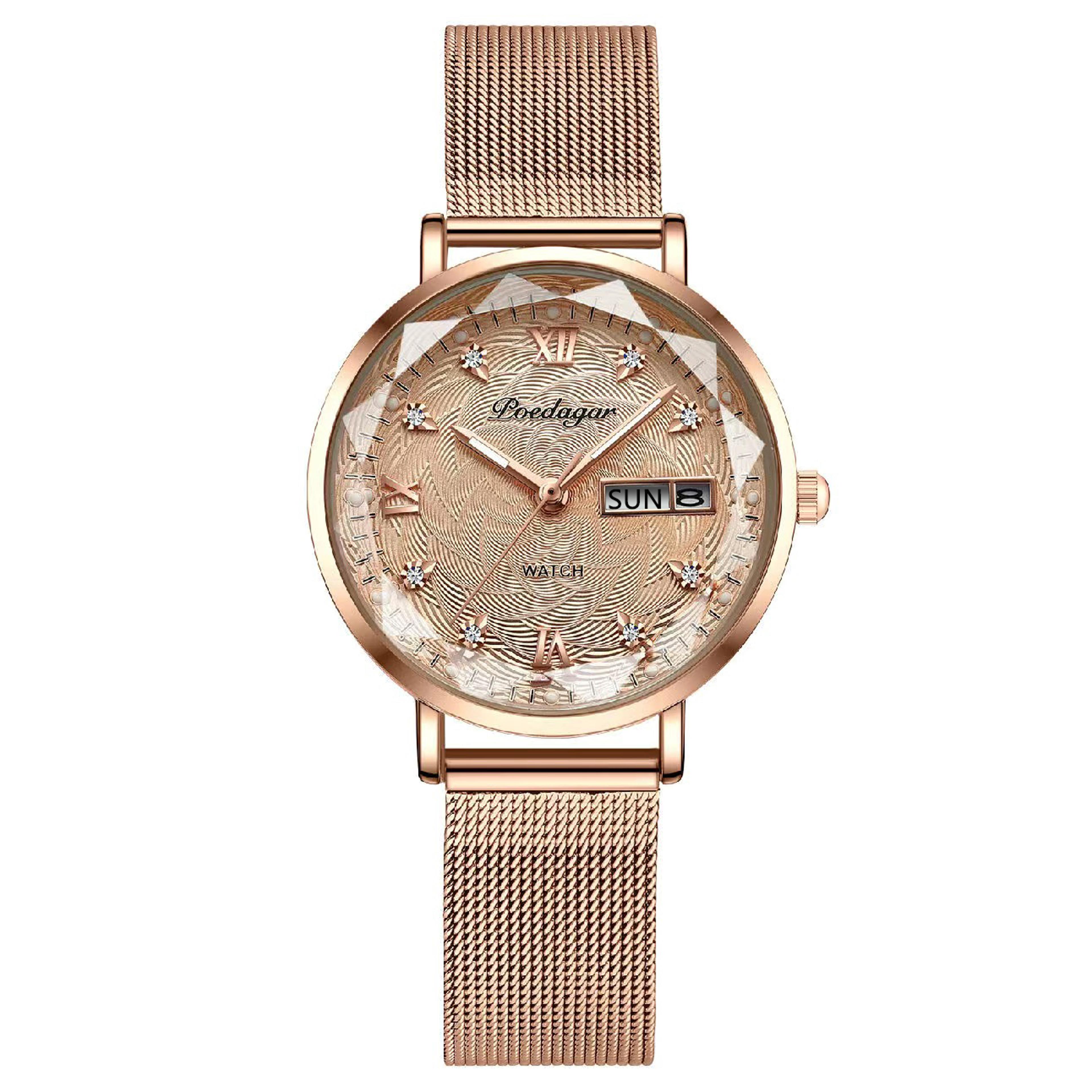 Watch Waterproof Stainless Steel Luminous Date Week Wristwatch 5