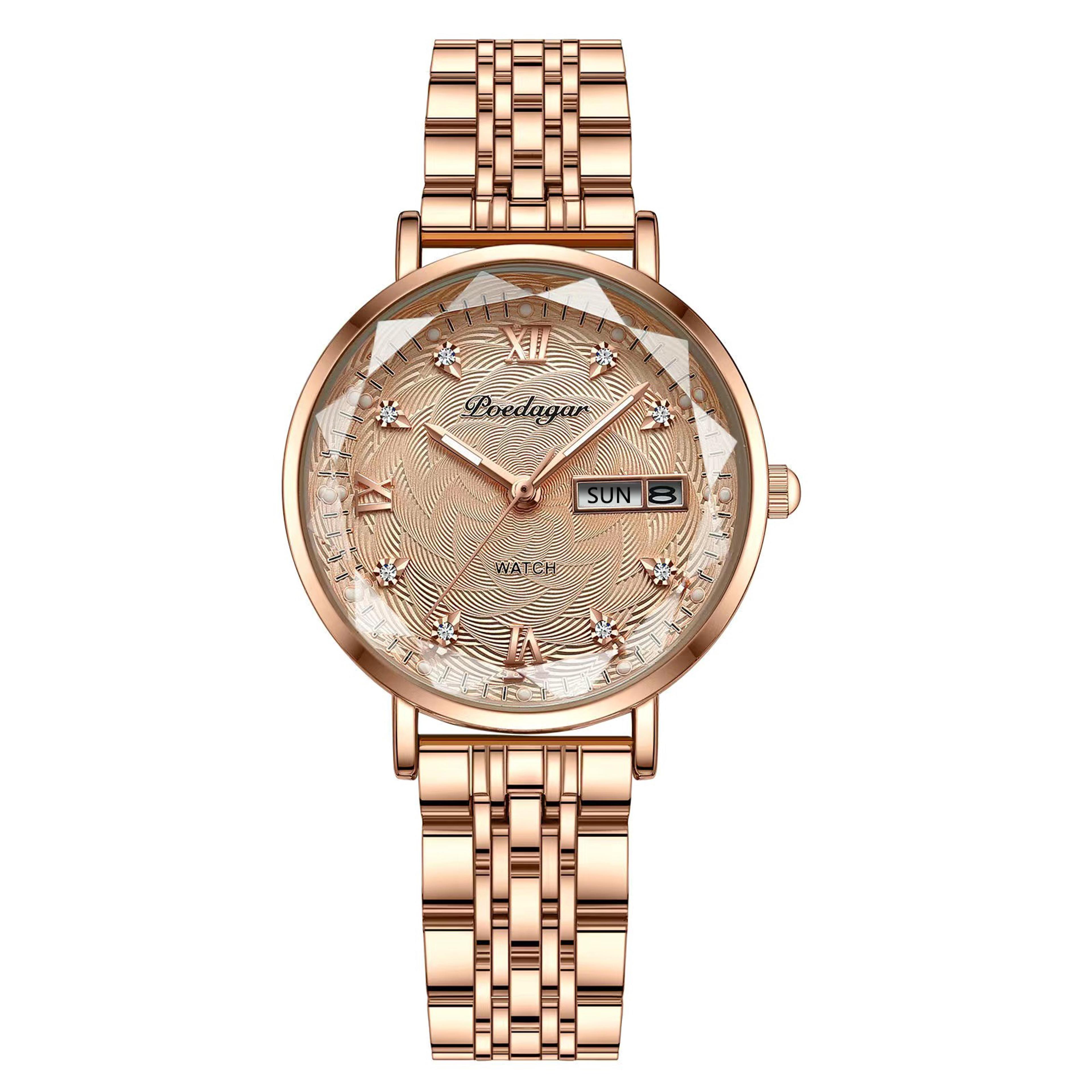 Watch Waterproof Stainless Steel Luminous Date Week Wristwatch 7