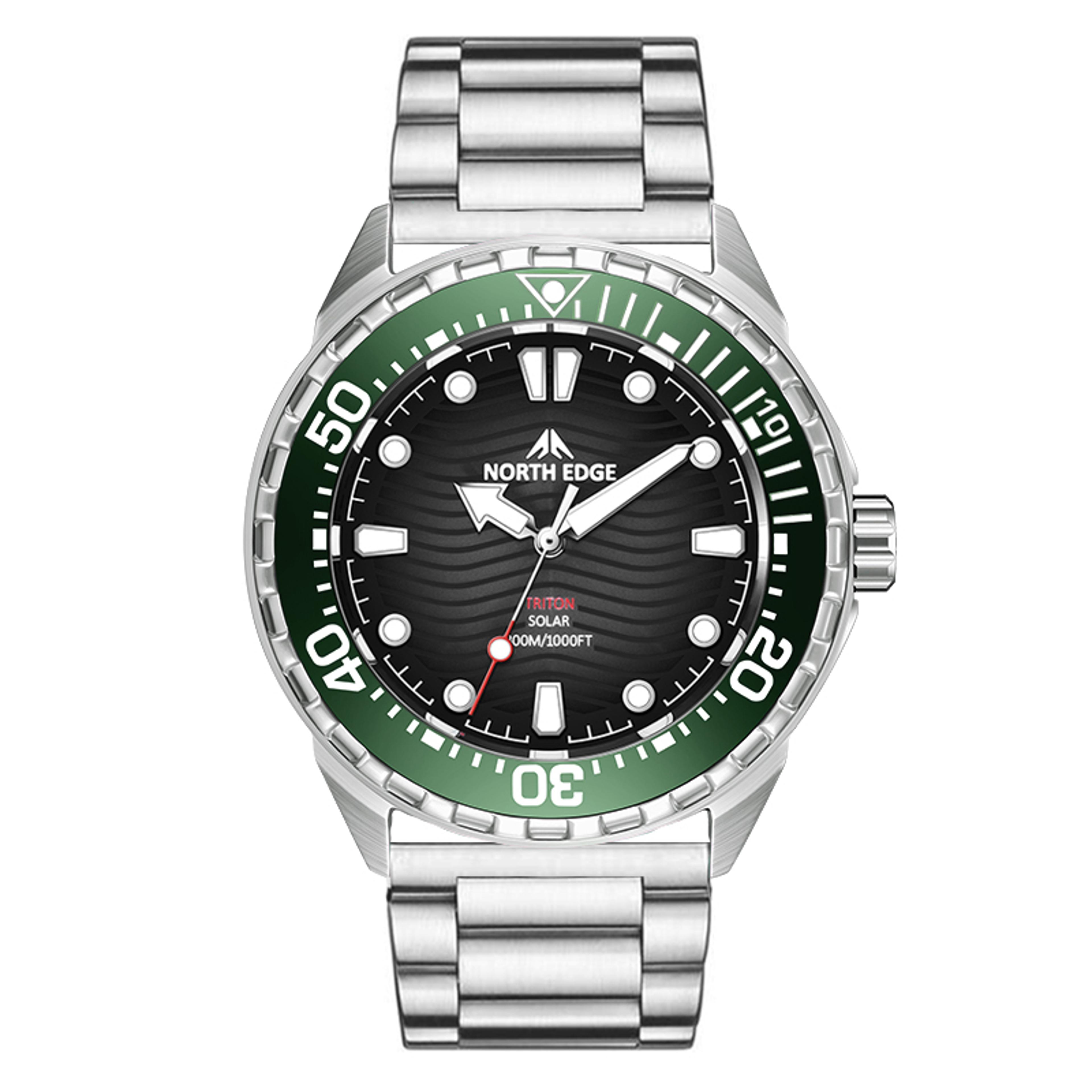 solar dive watch for men 316l stainless steel luxury quartz wristwatch