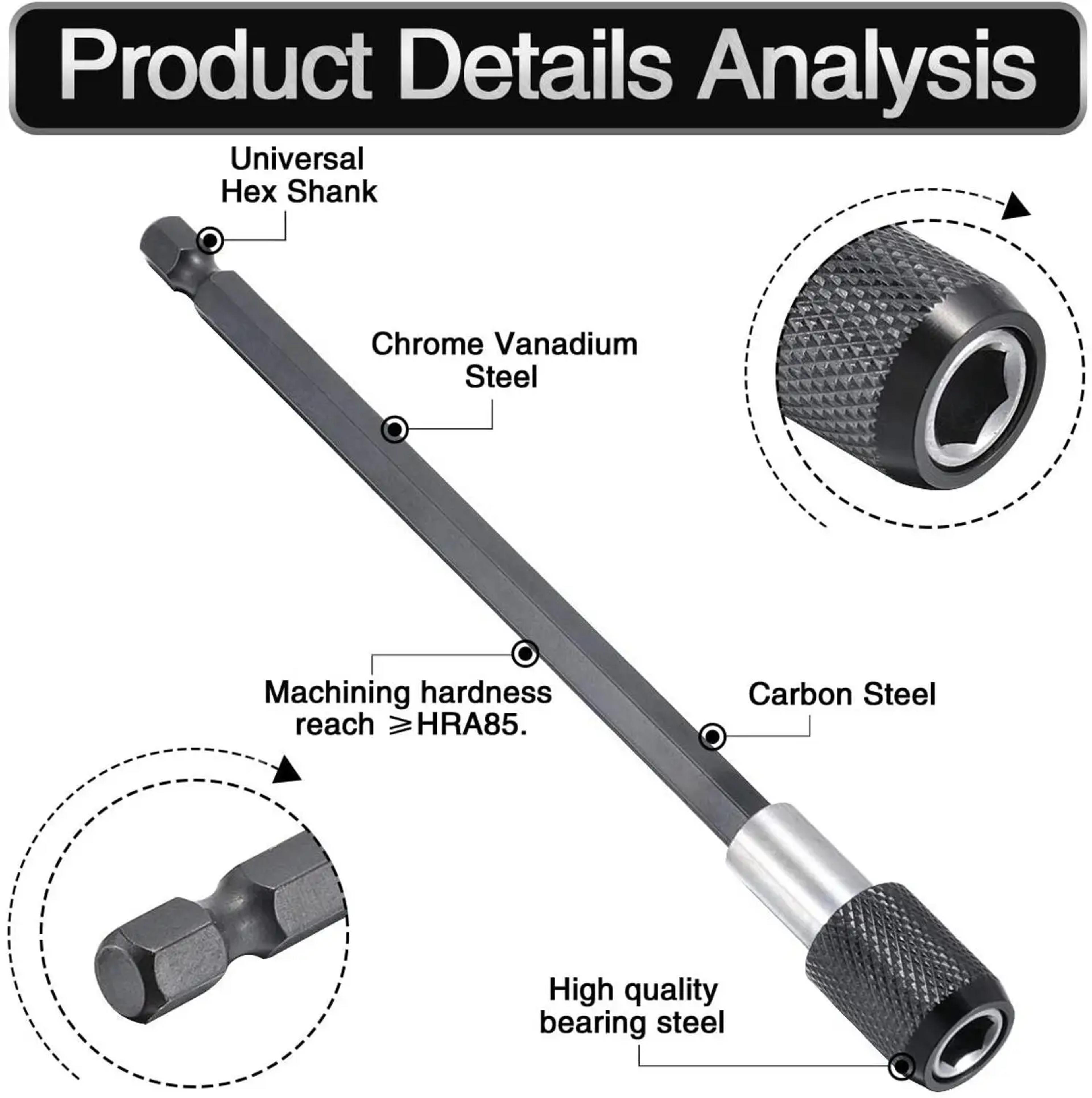 Hex Magnetic Quick Release Drill Bit Extension Holder 8