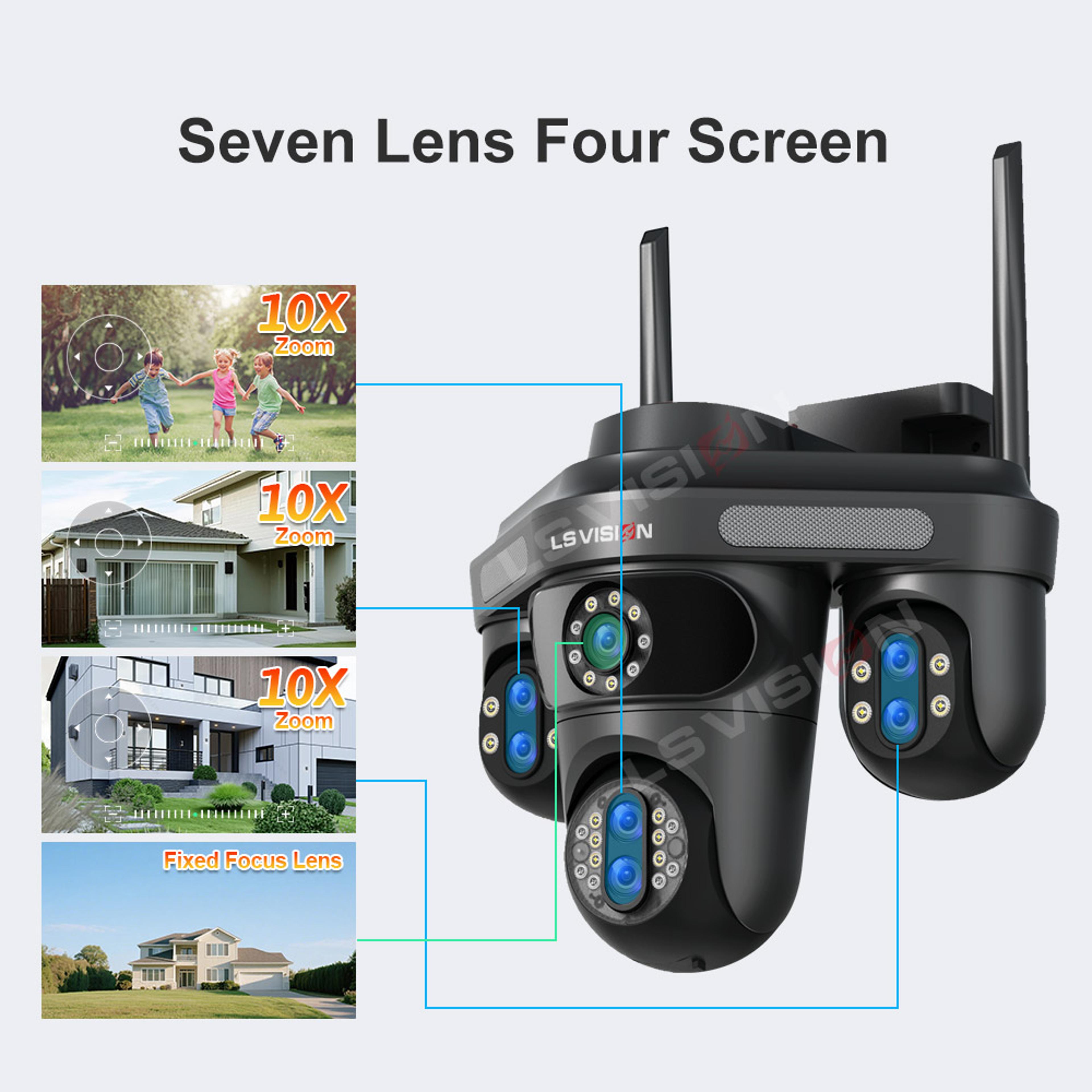 Outdoor WiFi PTZ Security Camera Auto Tracking Lens 2