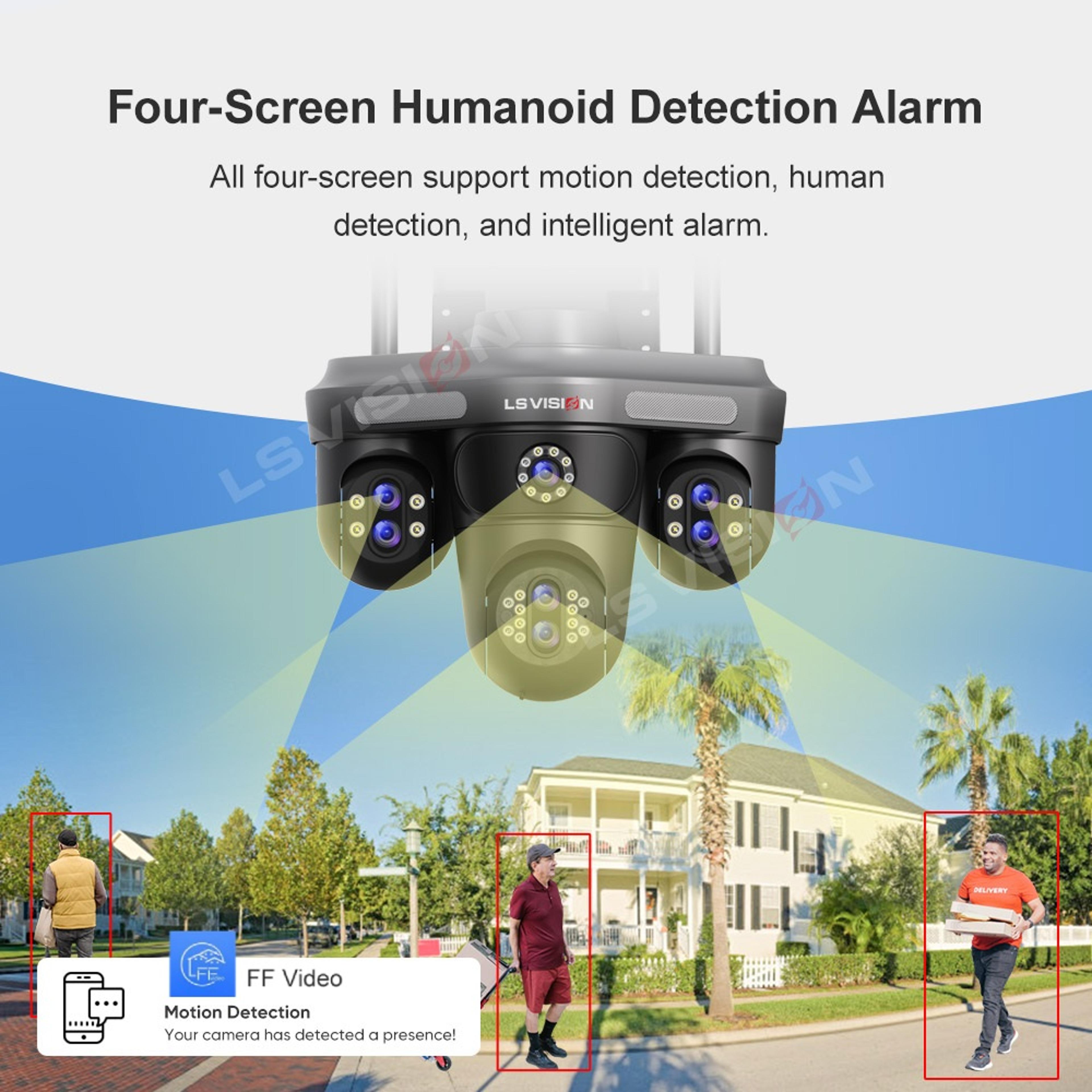 Outdoor WiFi PTZ Security Camera Auto Tracking Lens 4