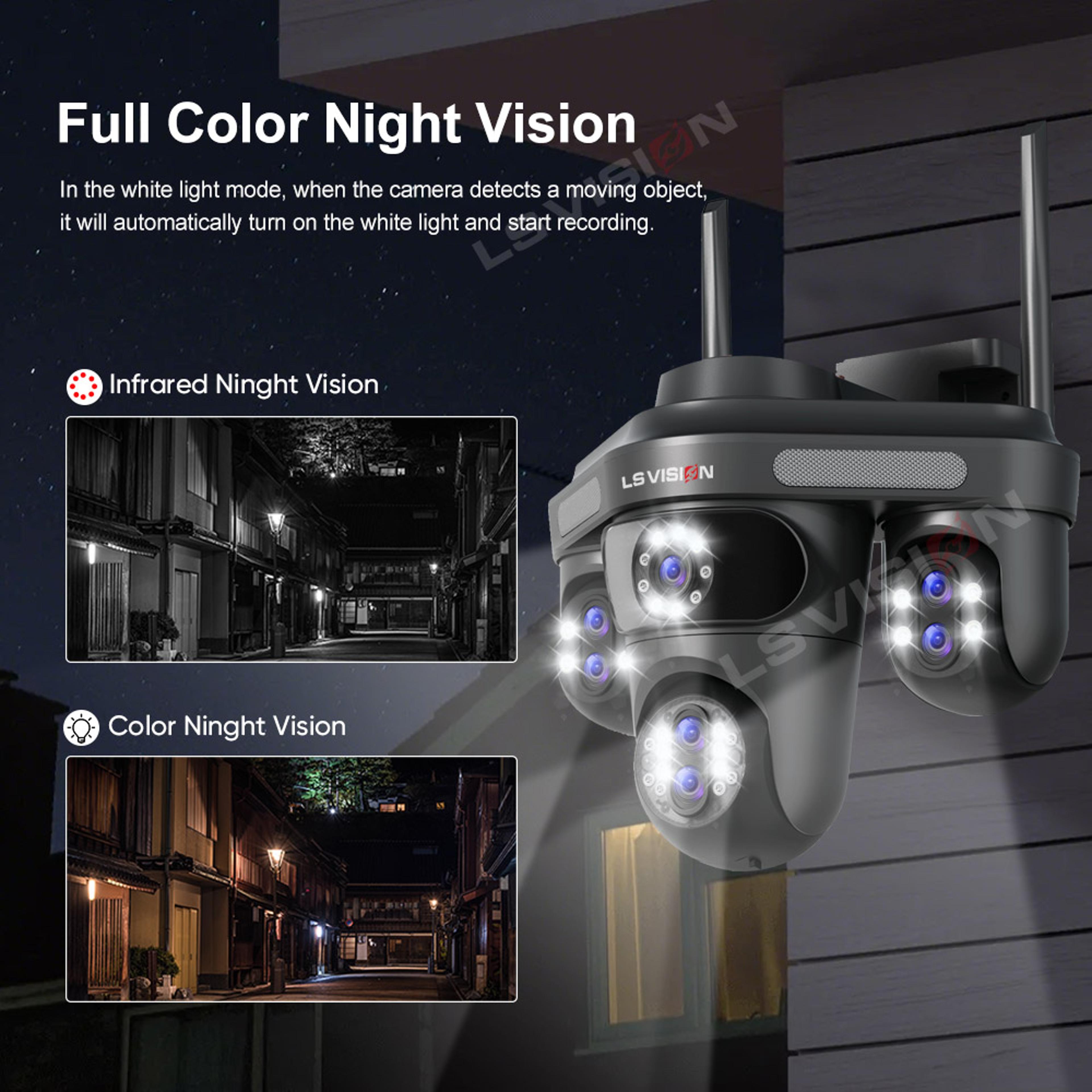 Outdoor WiFi PTZ Security Camera Auto Tracking Lens 6