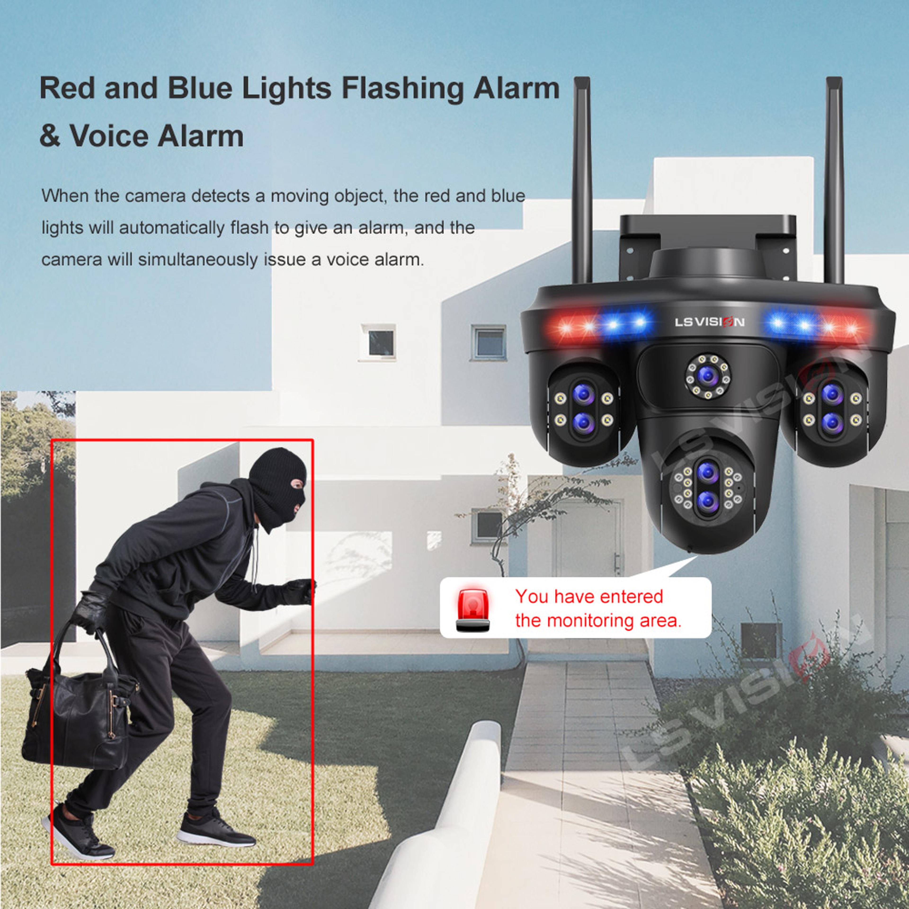 Outdoor WiFi PTZ Security Camera Auto Tracking Lens 5