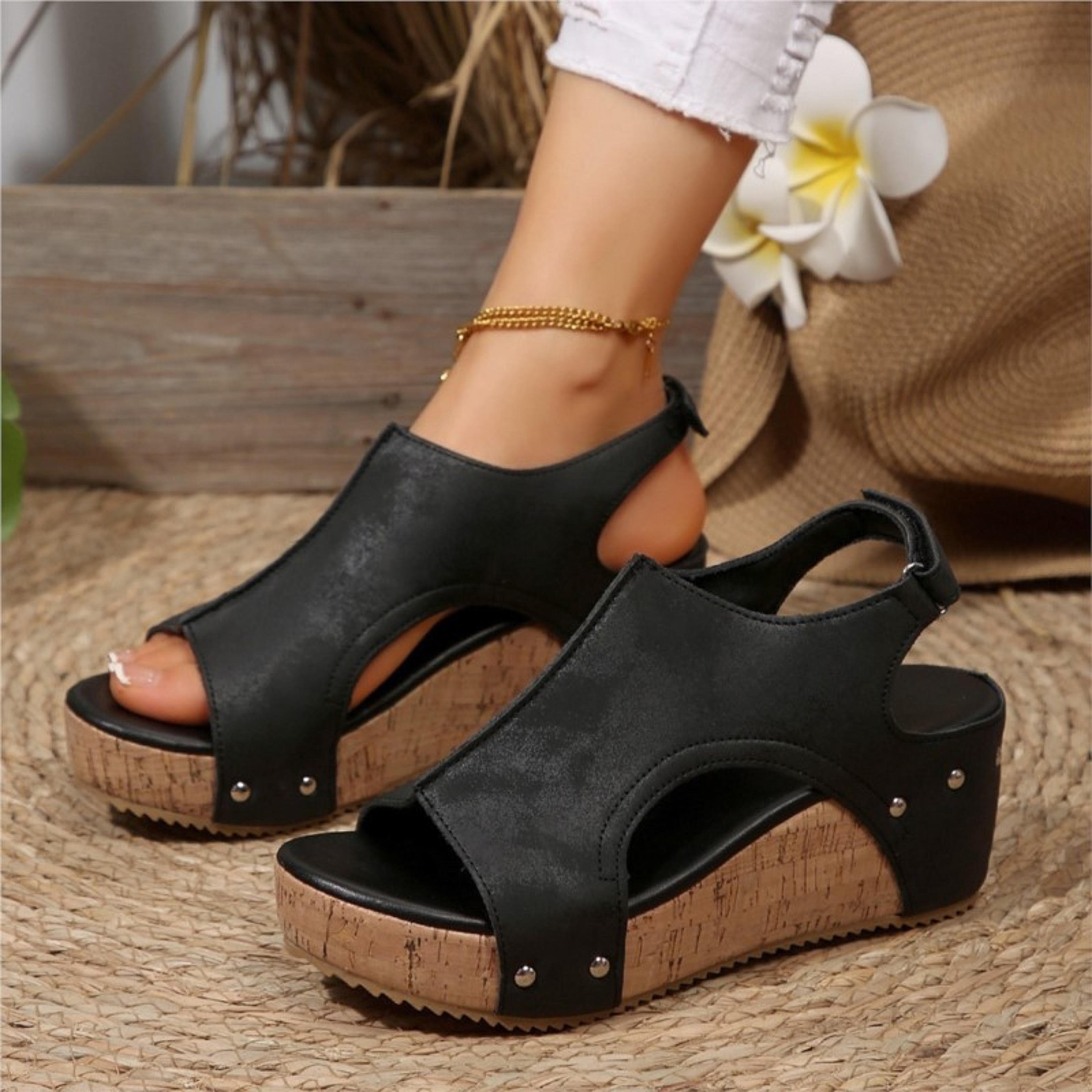 Summer Comfort Wedge Sandals Women Soft Platform Slides 4