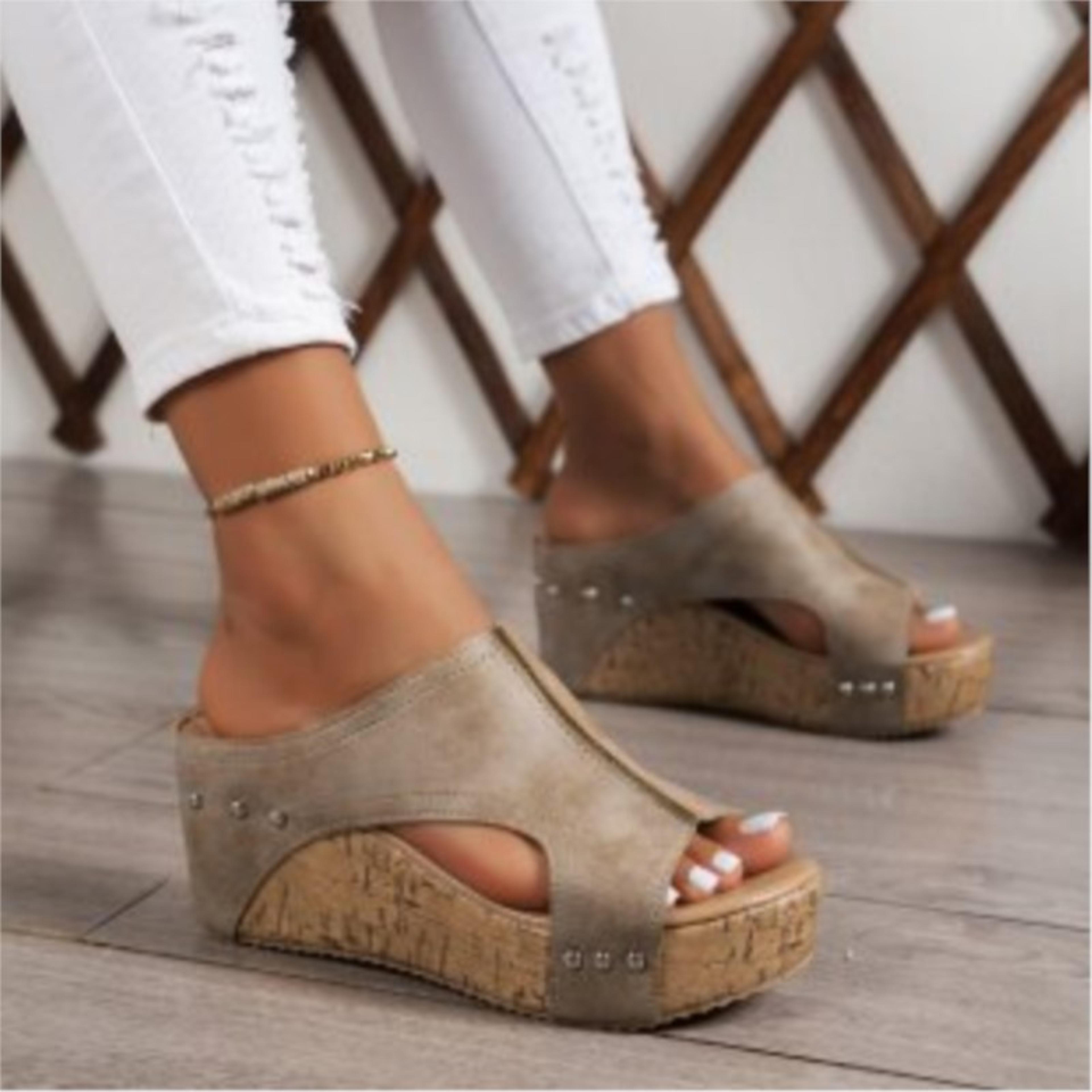 Summer Comfort Wedge Sandals Women Soft Platform Slides 7