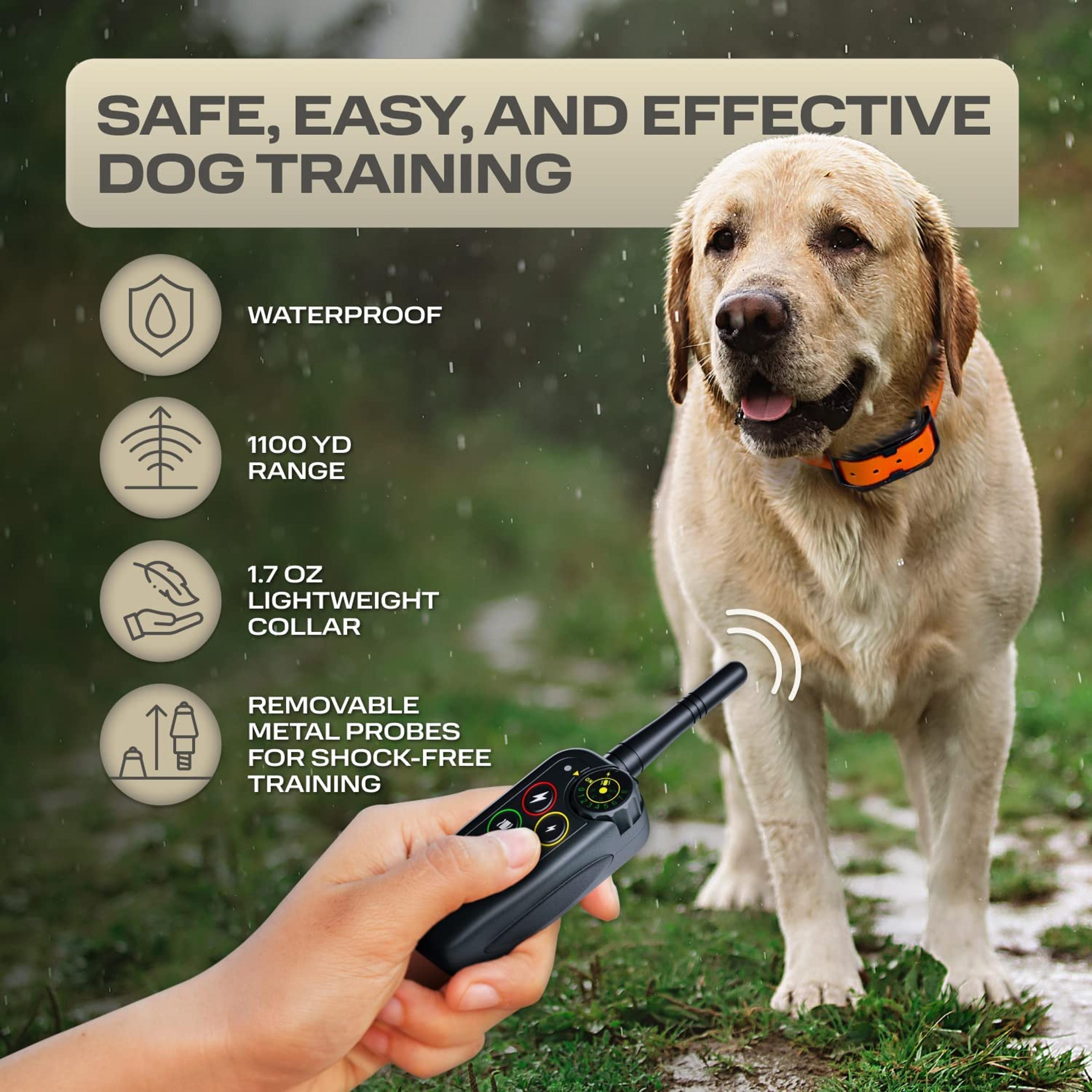 1000m Waterproof Remote Dog Training Collar Shock Vibration Sound 4