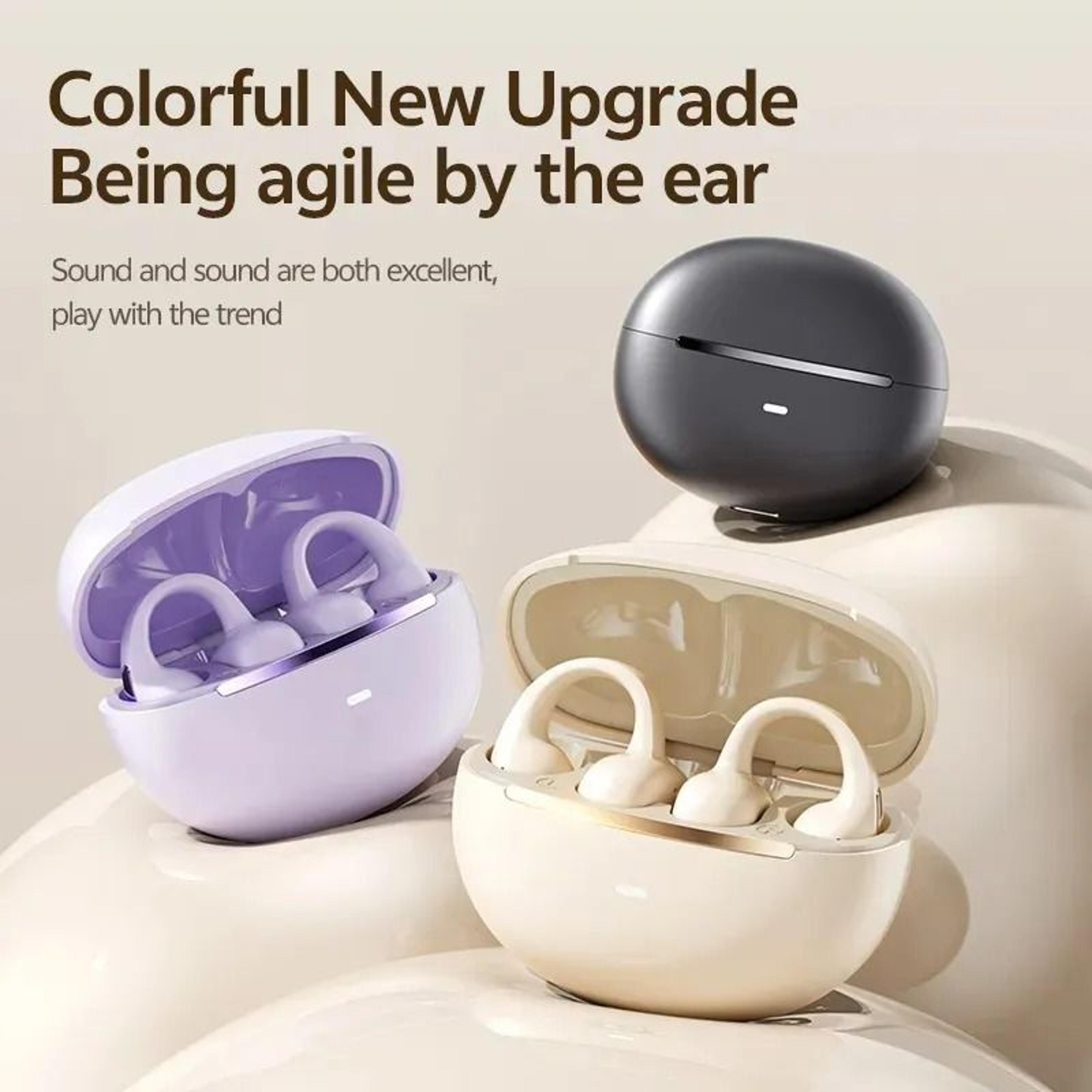 Open Ear Wireless Sport Earbuds With Earhooks Deep Bass And Noise Cancelling Mic 4