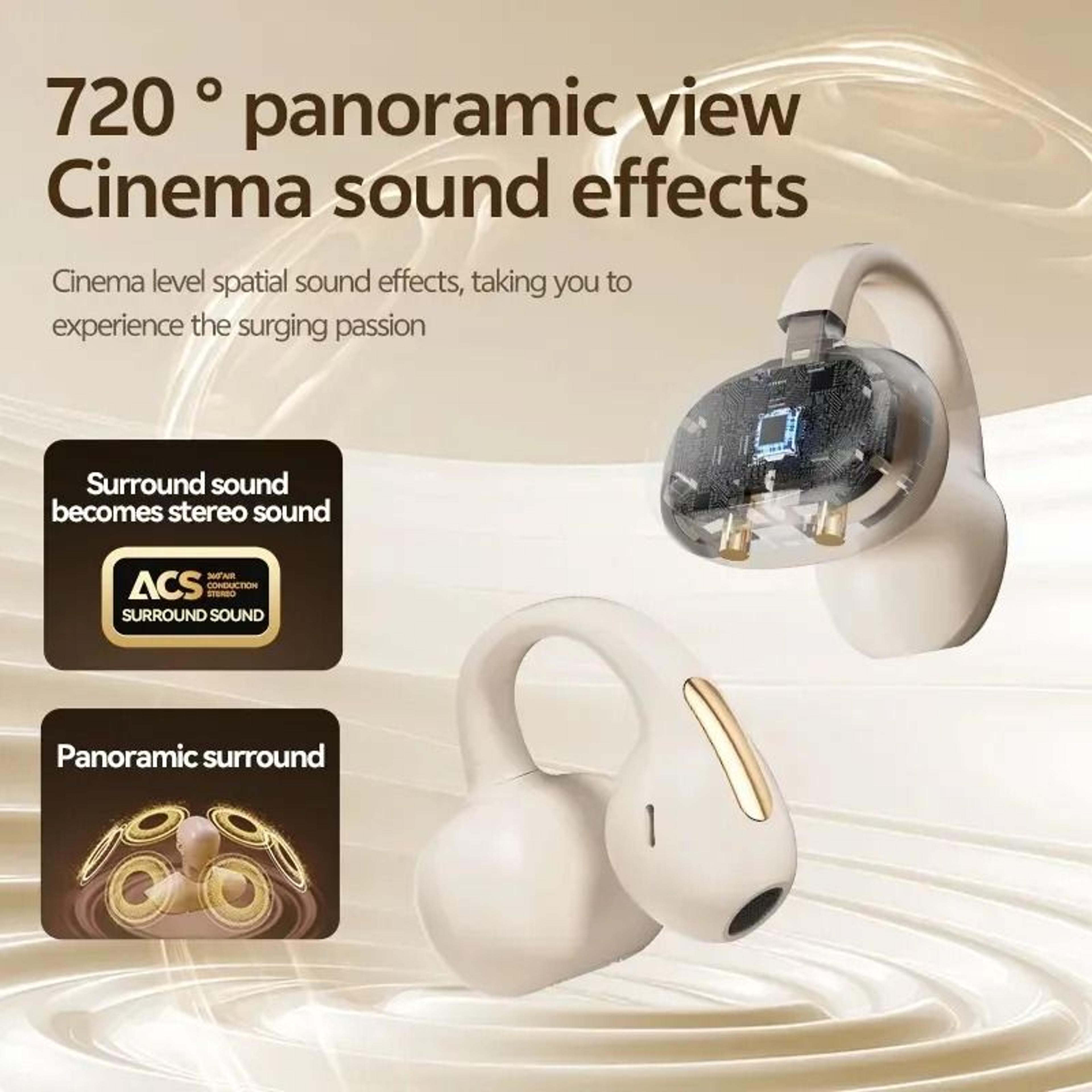 Open Ear Wireless Sport Earbuds With Earhooks Deep Bass And Noise Cancelling Mic 5