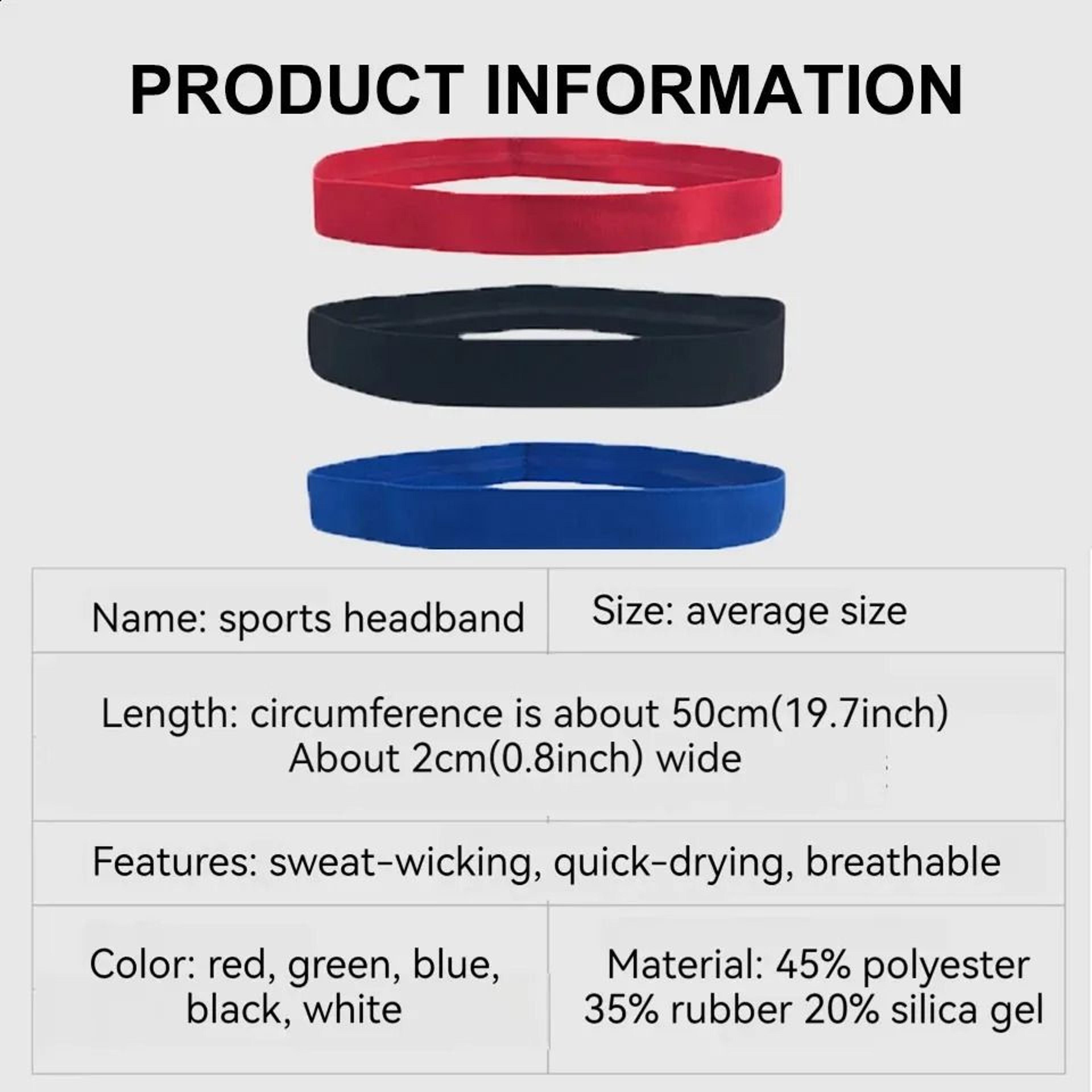 Stretchy Silicone Sport Sweat Belt Anti Slip Sweatband For Running Yoga Basketball 5