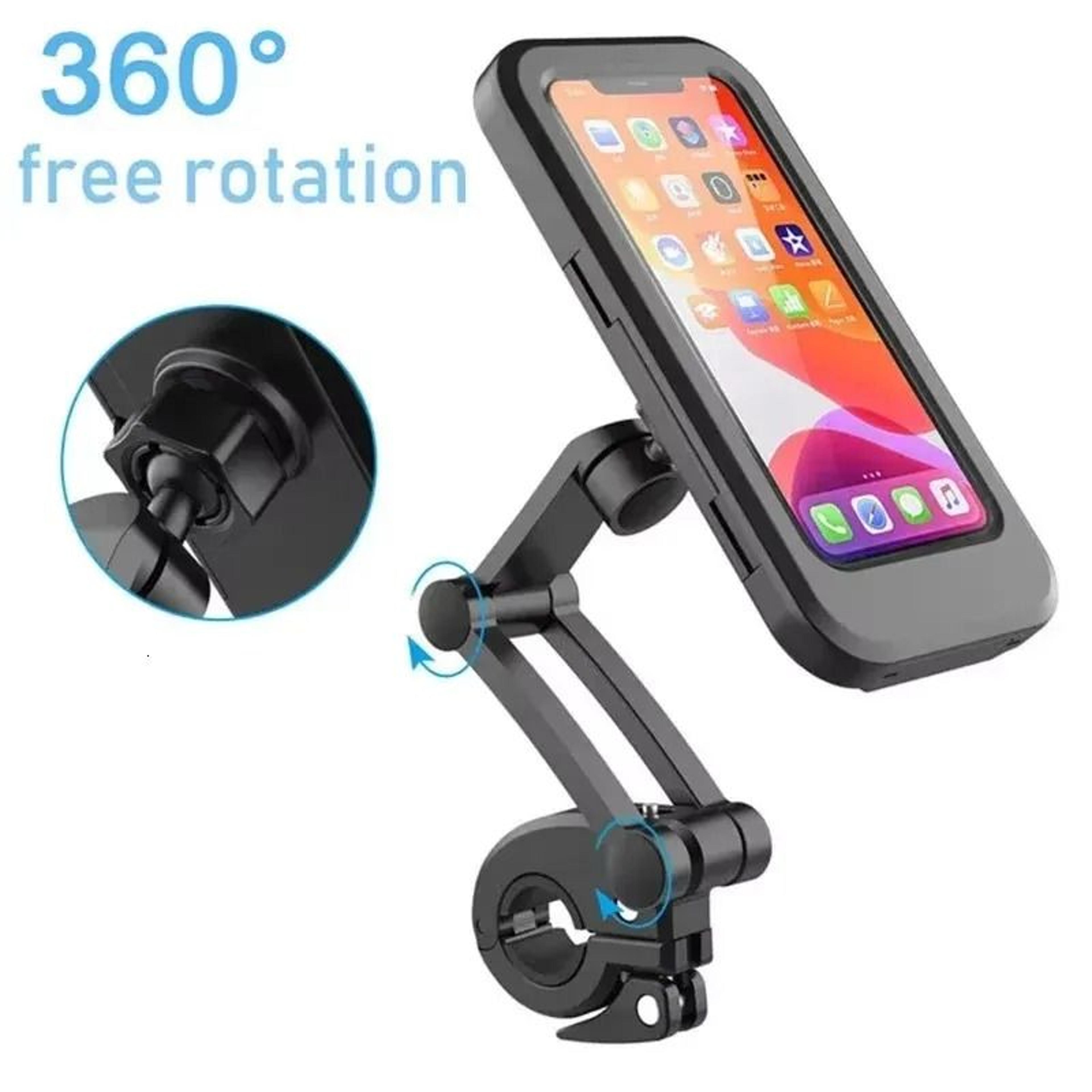 Motorcycle Phone Holder 360 Adjustable GPS Handlebar Mount 2