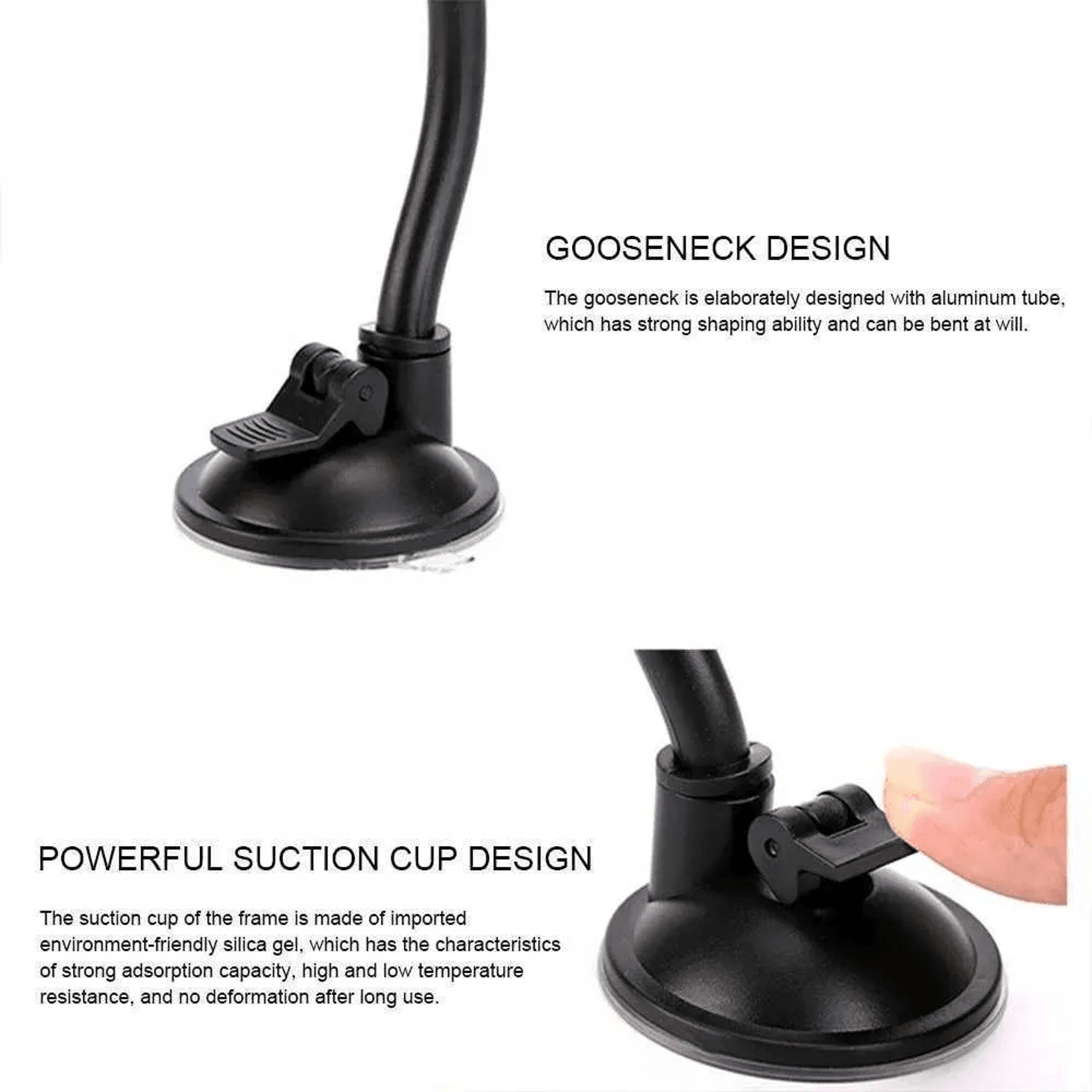 Double Clip Car Phone Holder Universal Dashboard And Air Vent Phone Mount 5