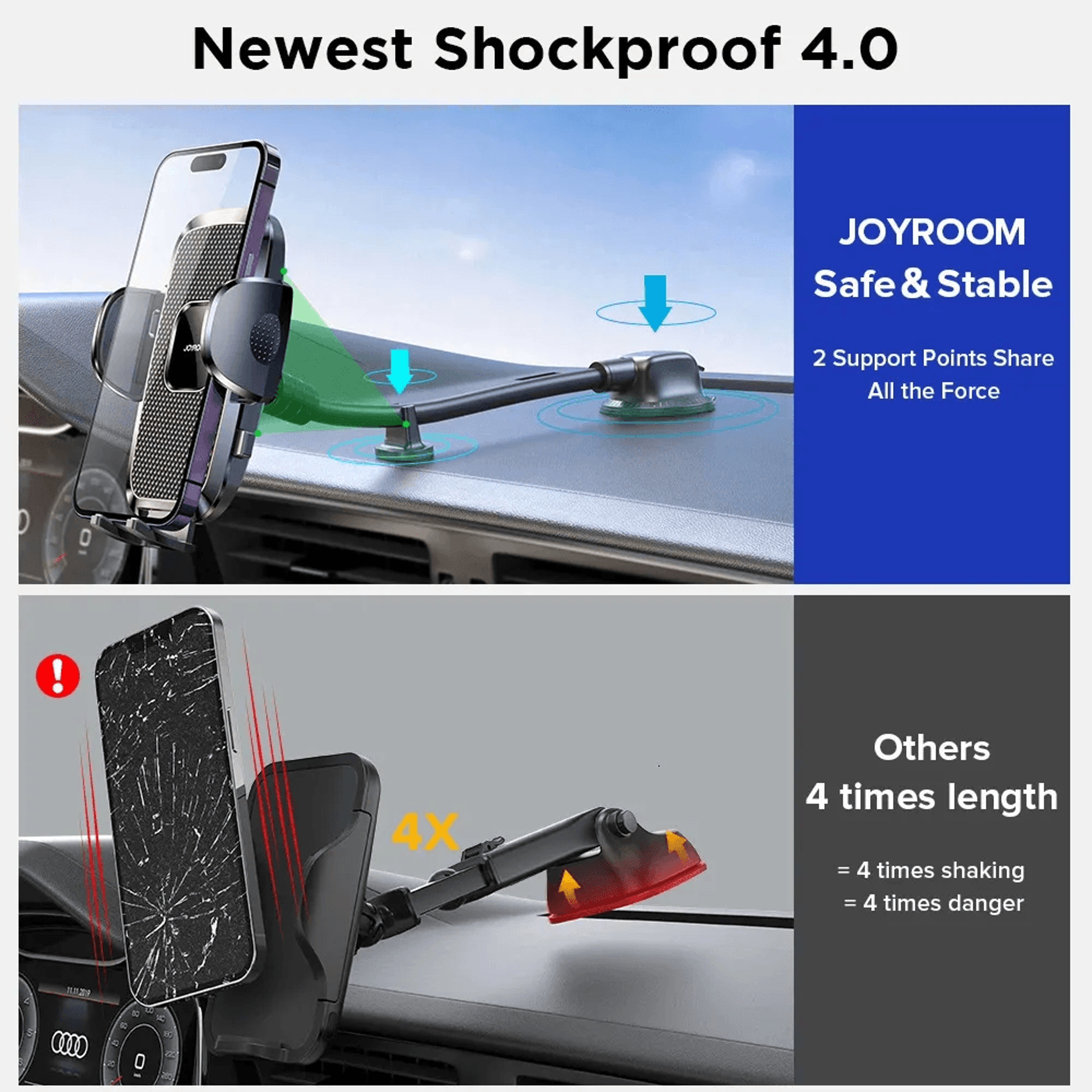 Universal Car Phone Holder Hands Free Mount For IPhone And Android 3