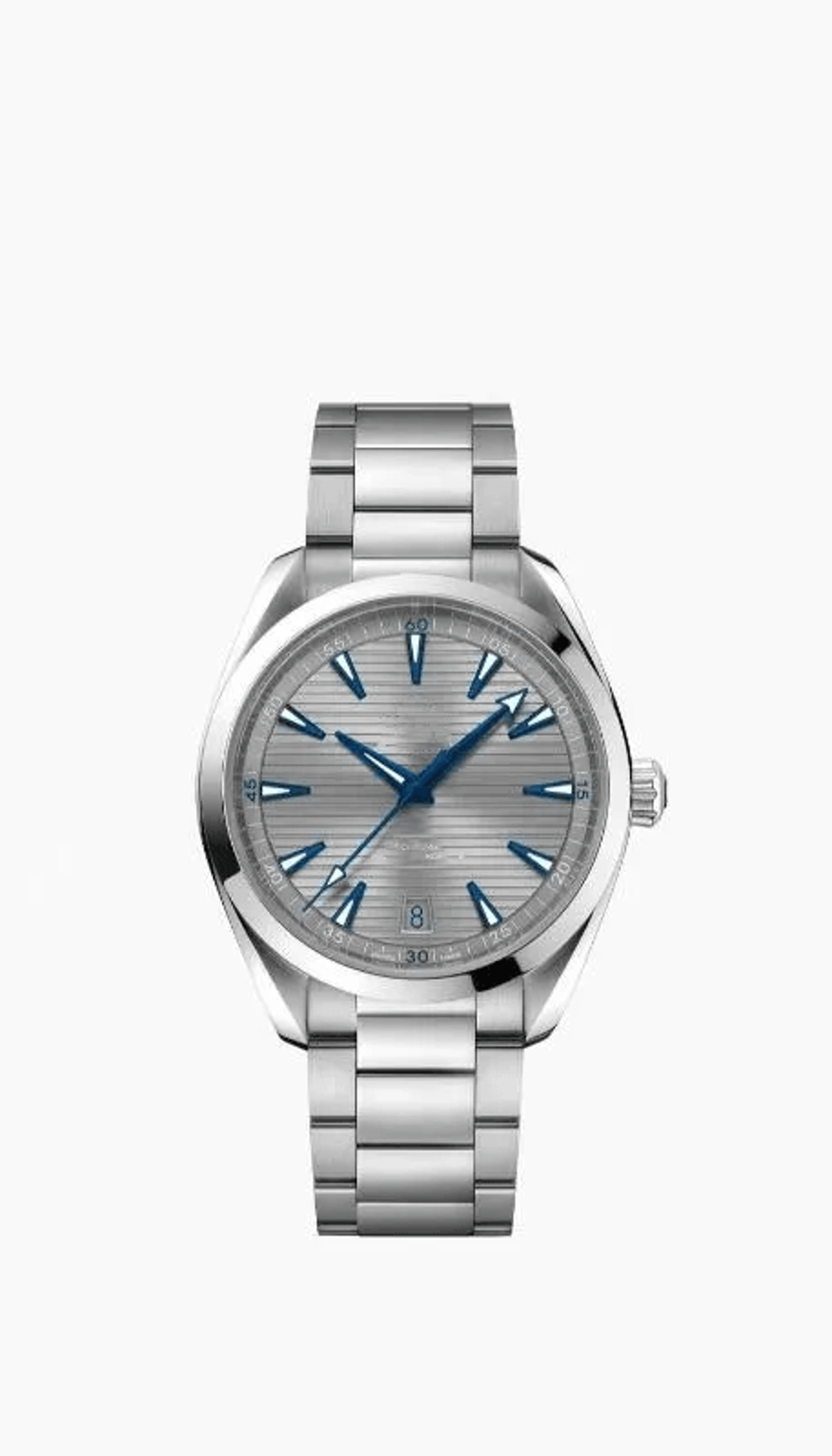 Mens Stainless Steel Quartz Watch Sapphire Glass Six Hand Dial Seamaster Style 2