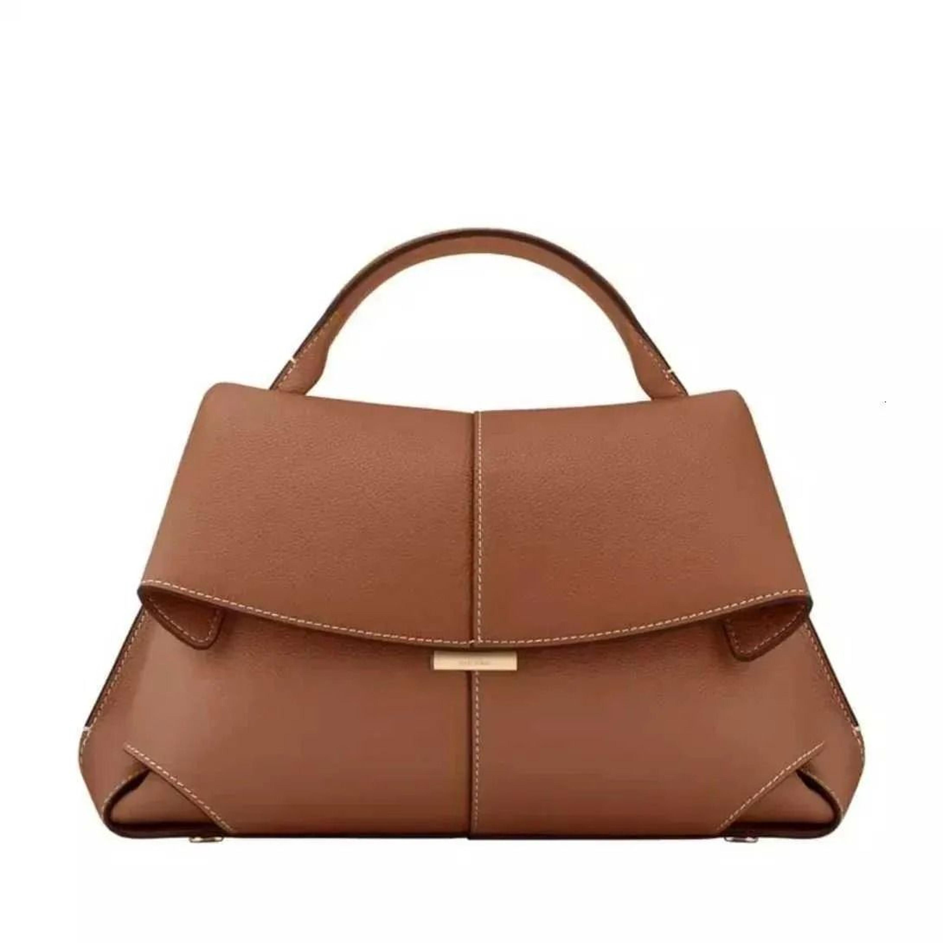 Pleated Leather Womens Handbag Fashion Shoulder Bag Elegant Everyday Purse 1