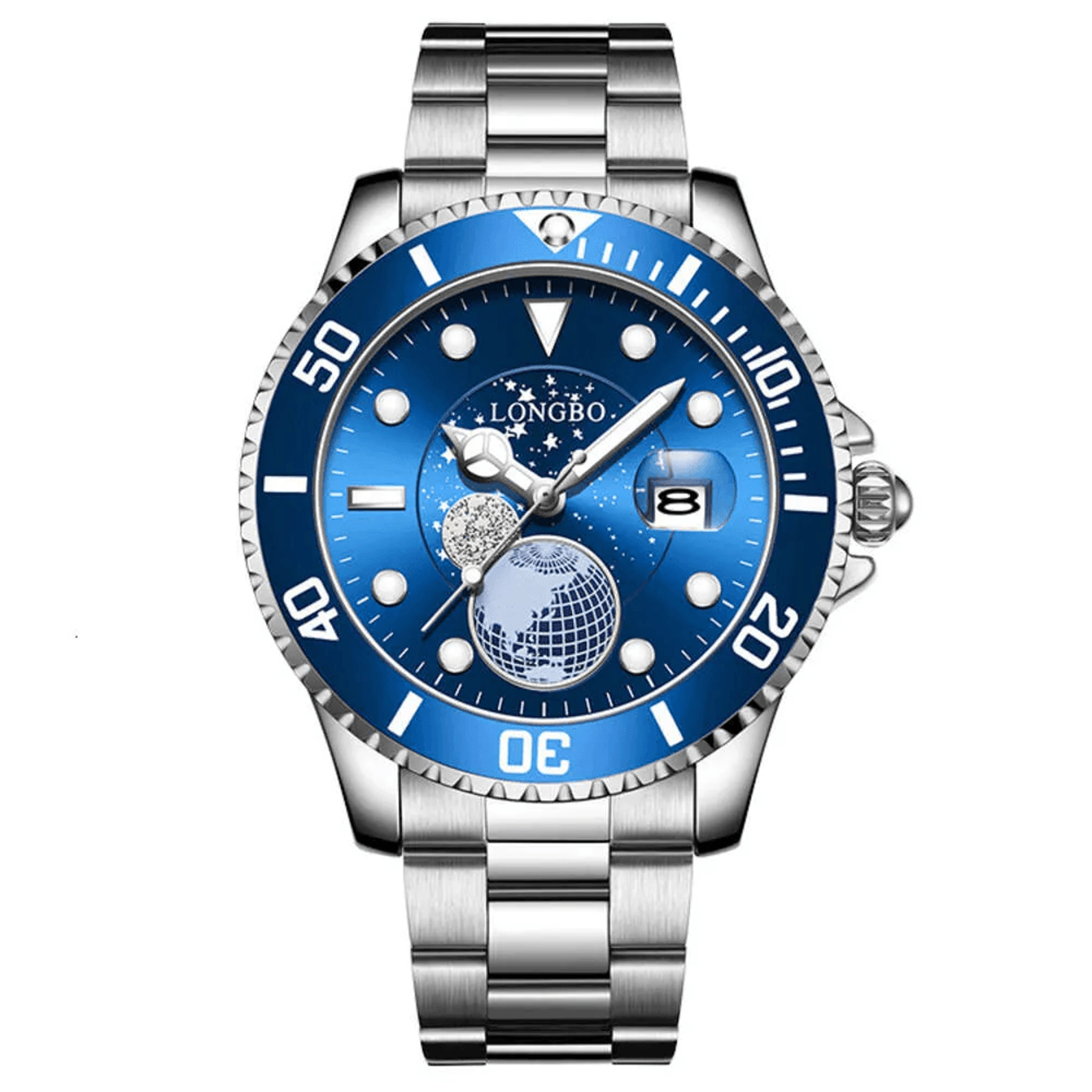 Steel Band Business Sports Watch For Men Quartz Waterproof Wristwatch 1