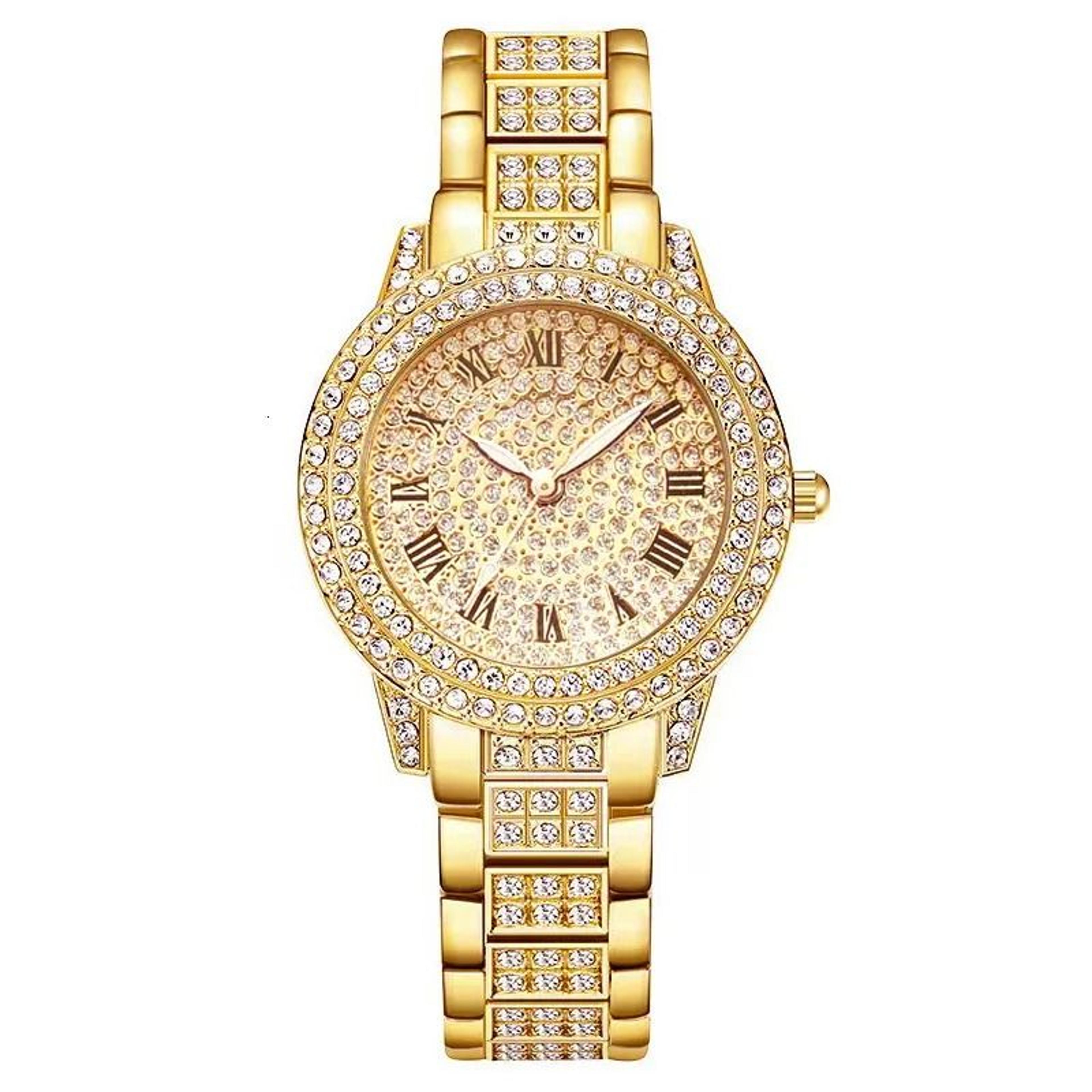 diamond roman bracelet watch for women