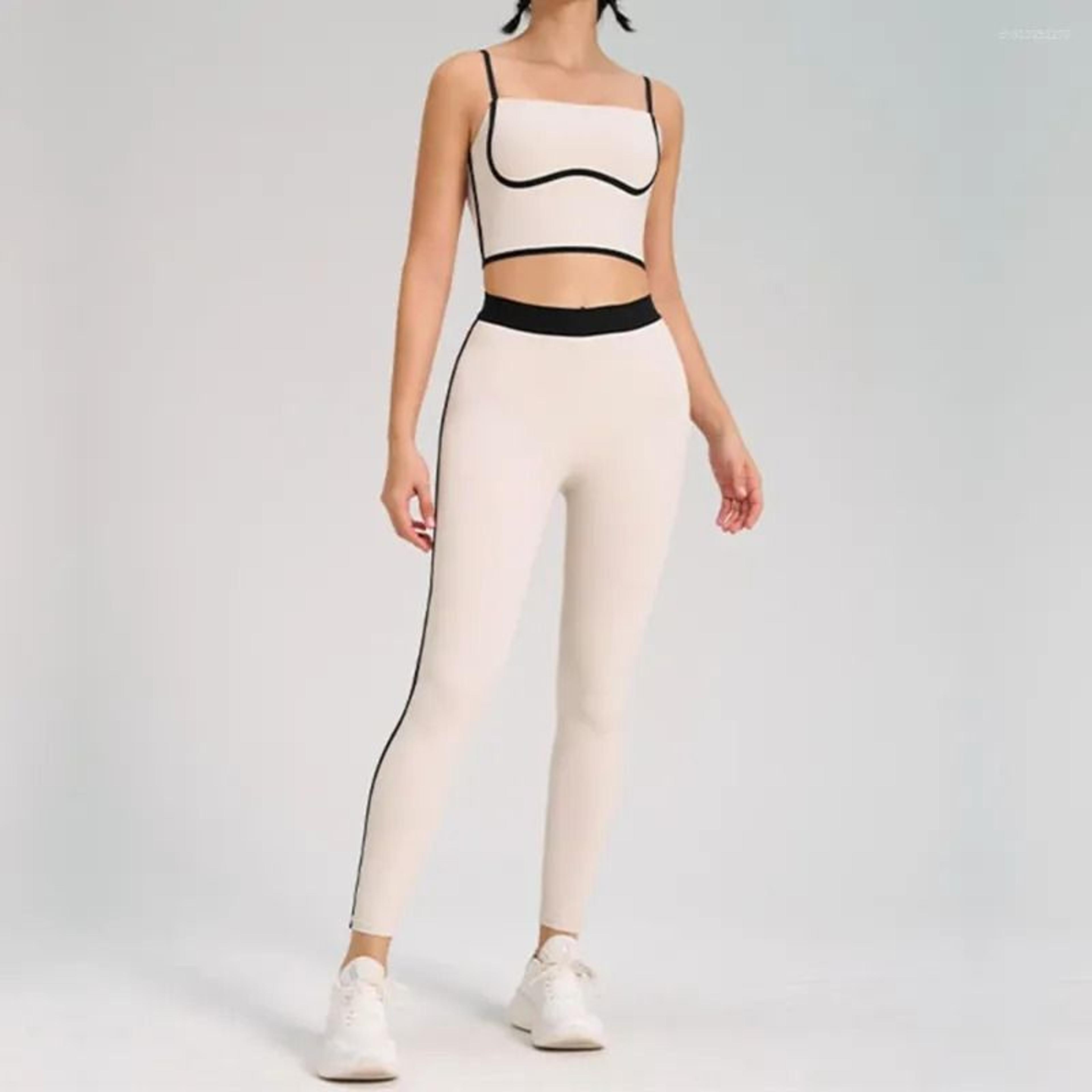 Women Yoga Set Sports Bra High Waist Leggings Activewear 2