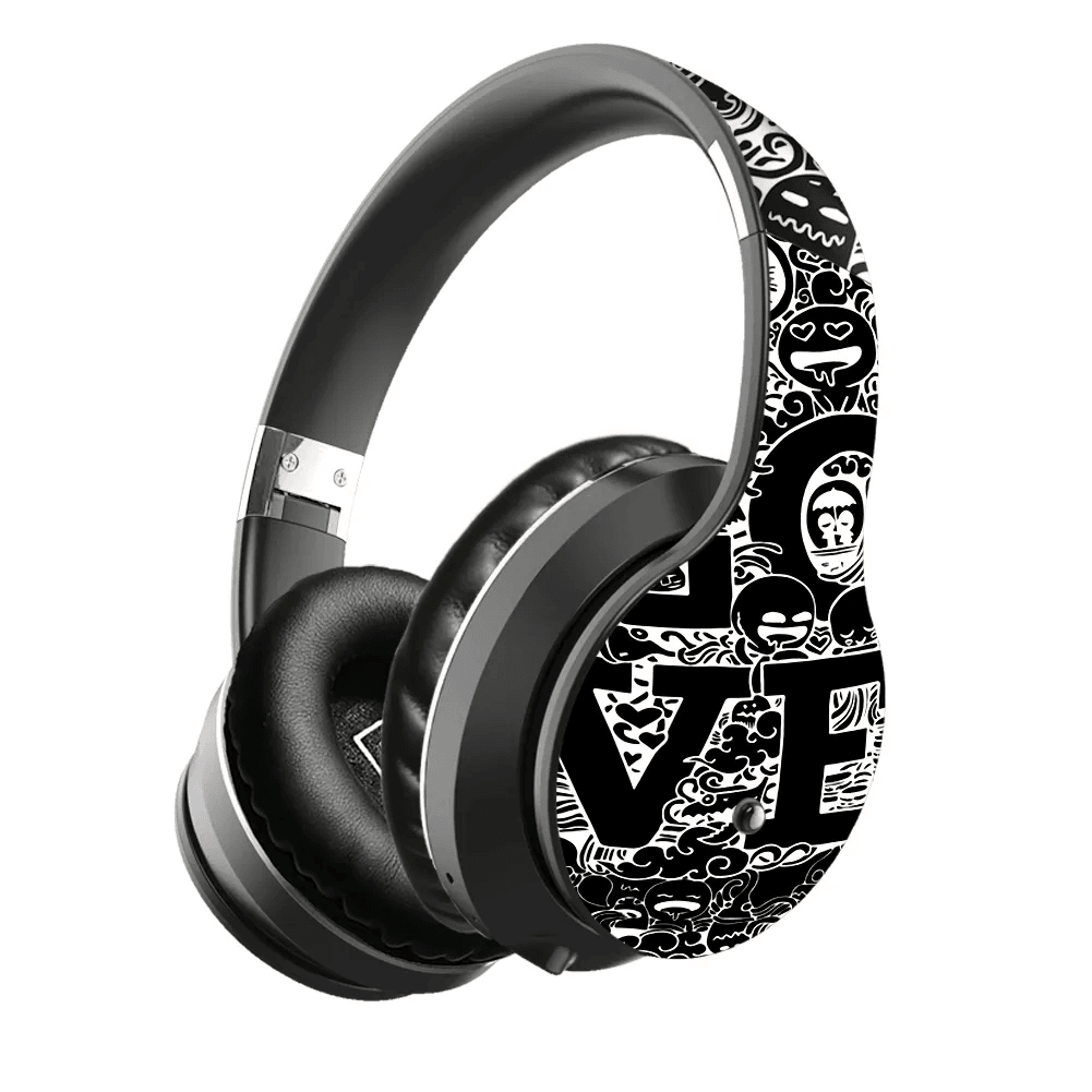 Graffiti Wireless Gaming Headset Bluetooth Over Ear Headphones Stereo Sound 2