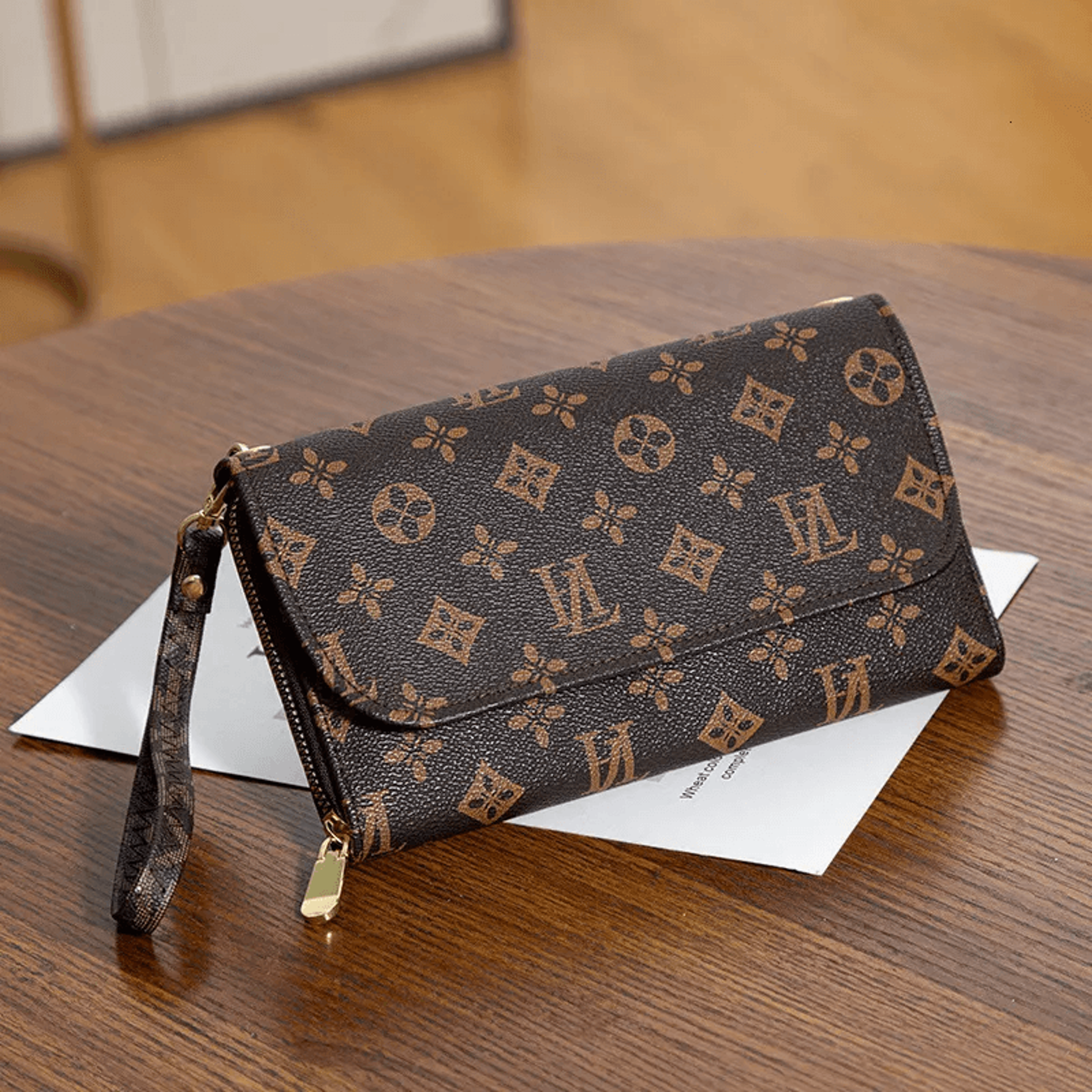 large capacity letter print wrist bag convertible shoulder strap handbag for women