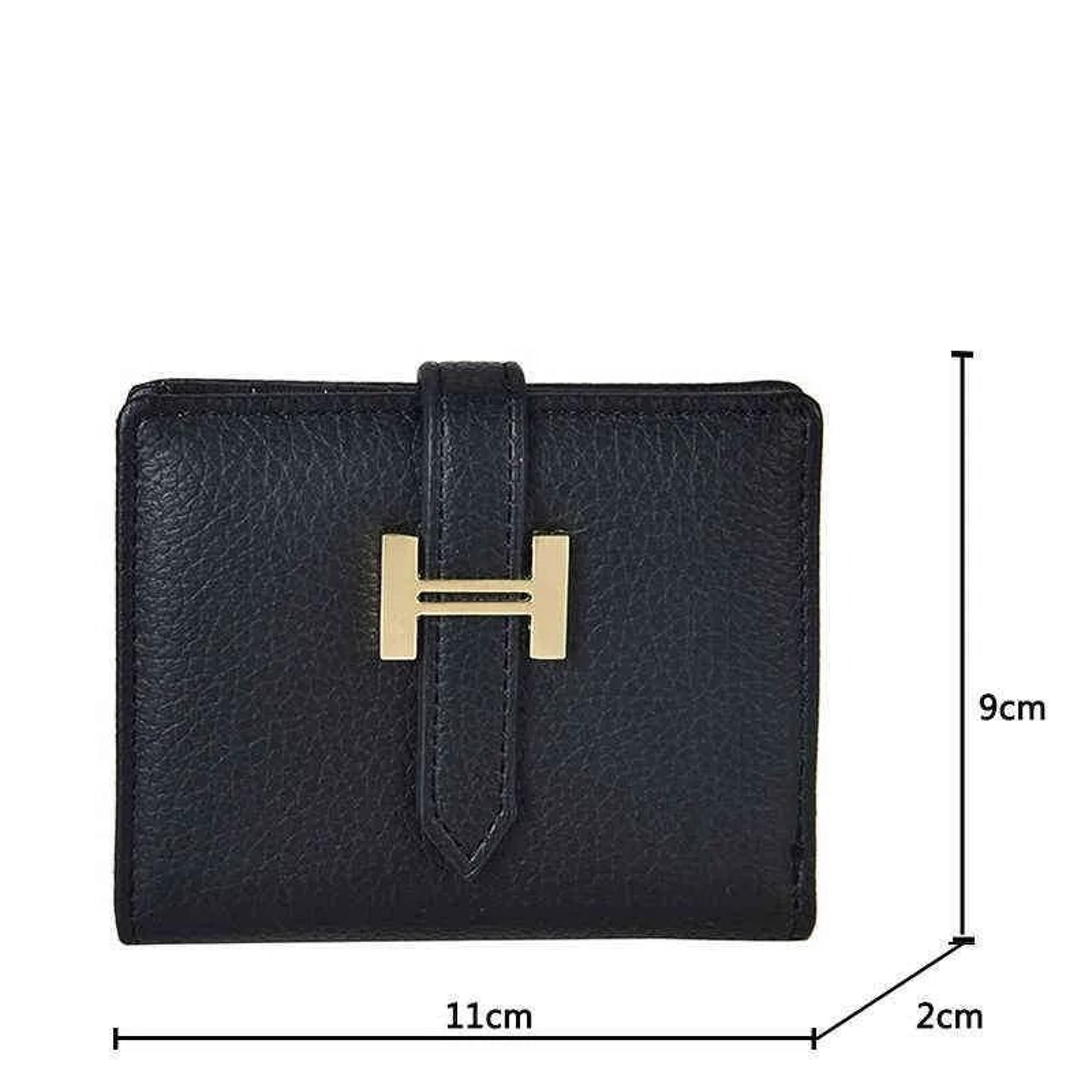 Compact PU Leather Zipper Wallet For Women Coin Purse Card Holder 4