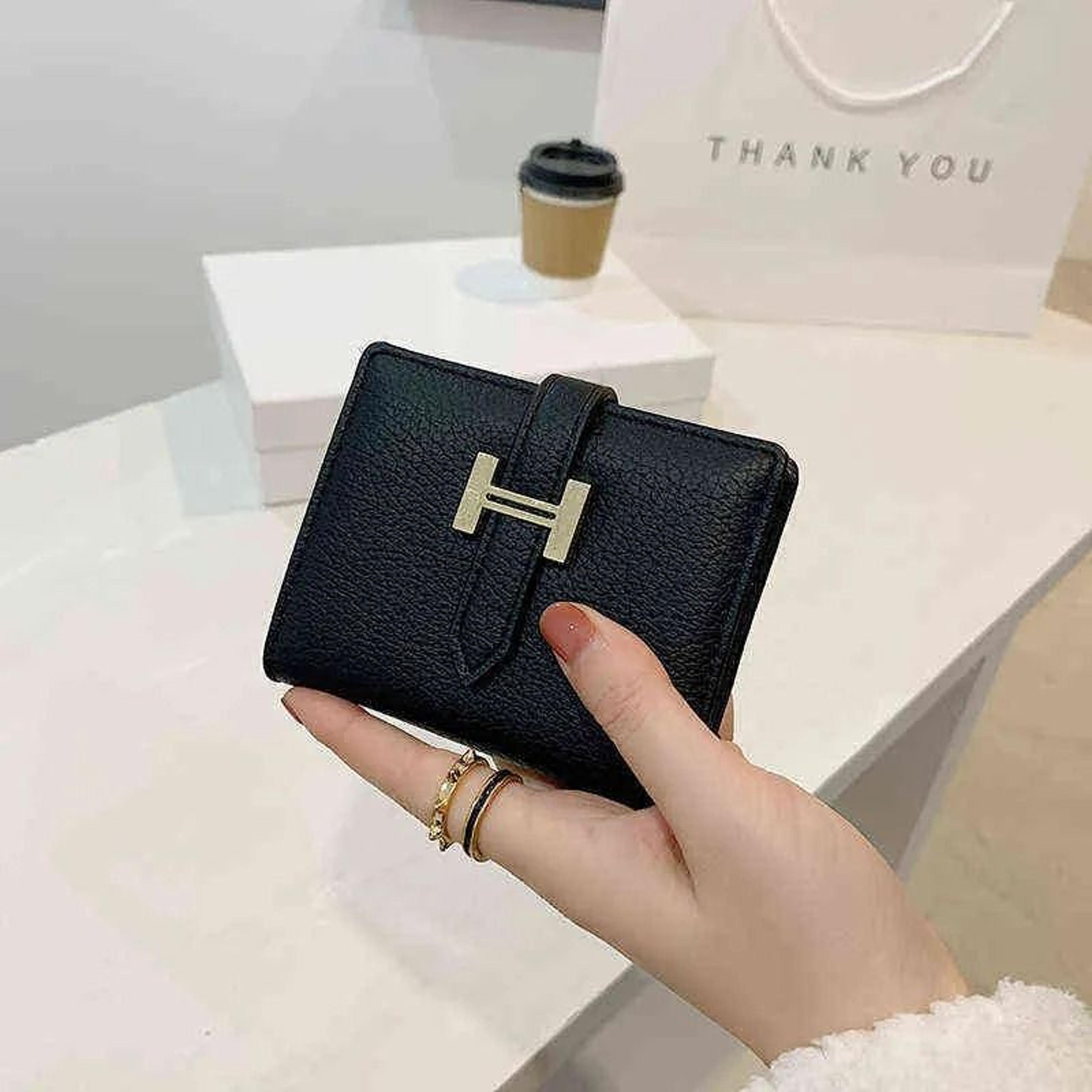 Compact PU Leather Zipper Wallet For Women Coin Purse Card Holder 2