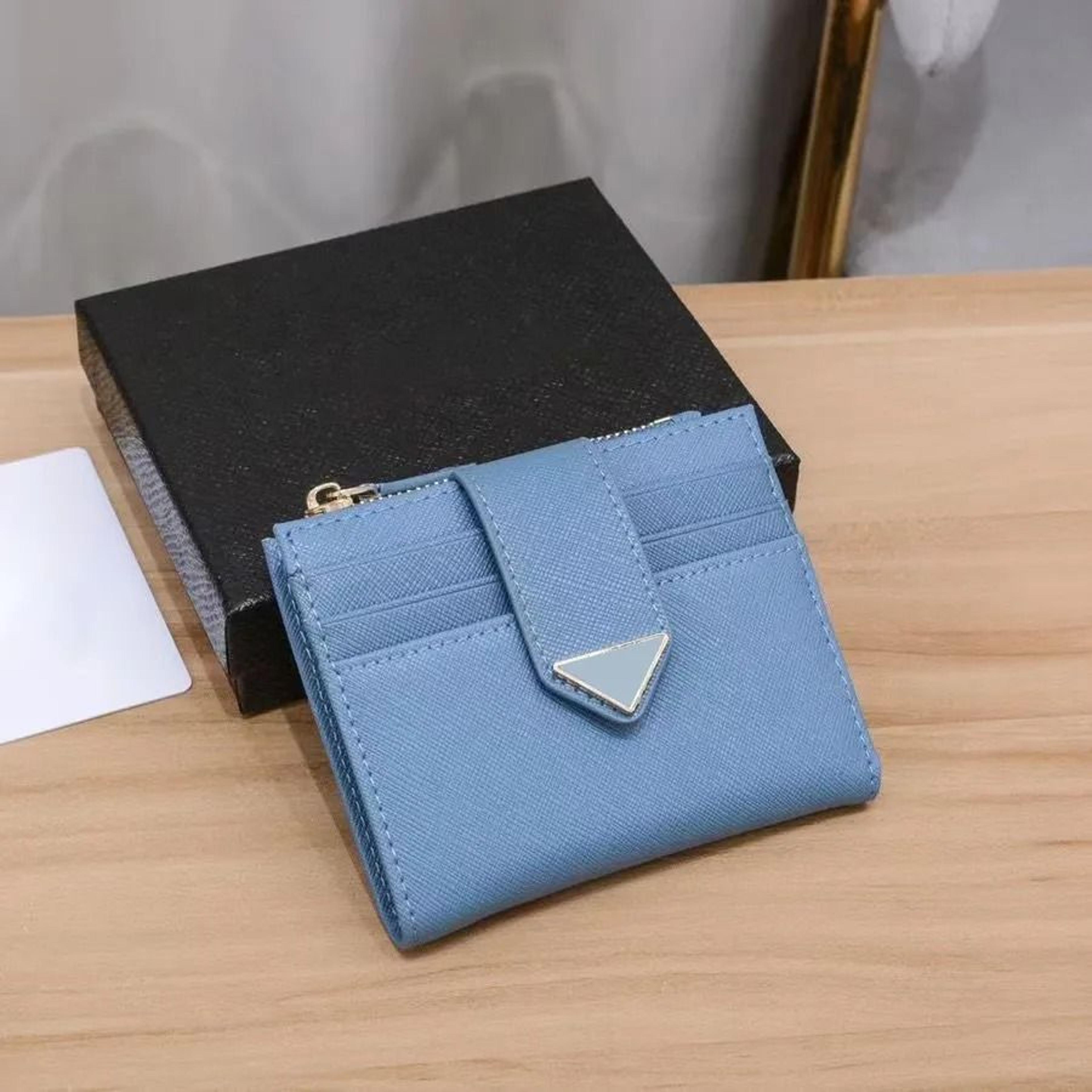 Saffiano Triangle Wallet For Women Coin Purse Card Holder With Key Holder 5