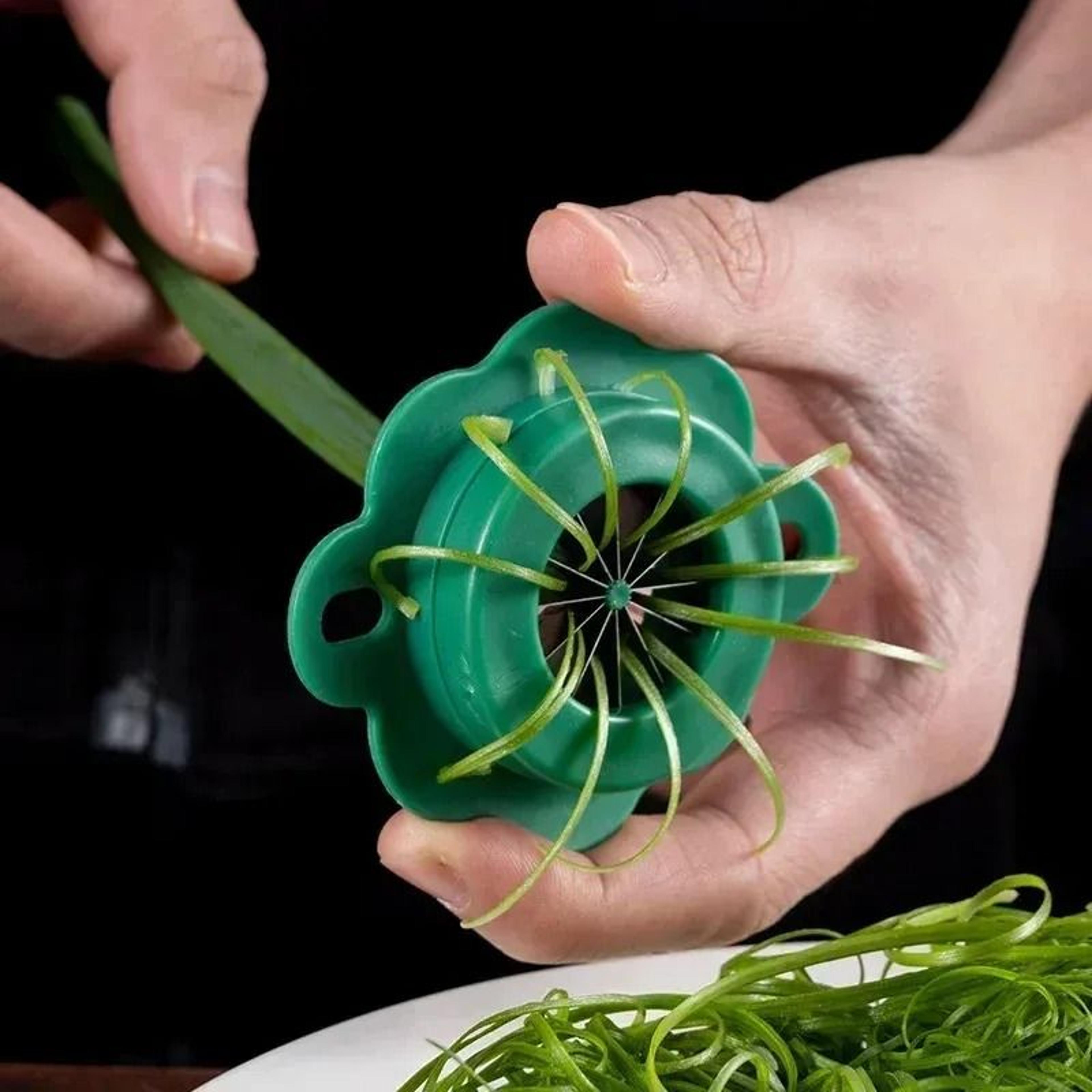 plum blossom green onion slicer stainless steel vegetable shredder