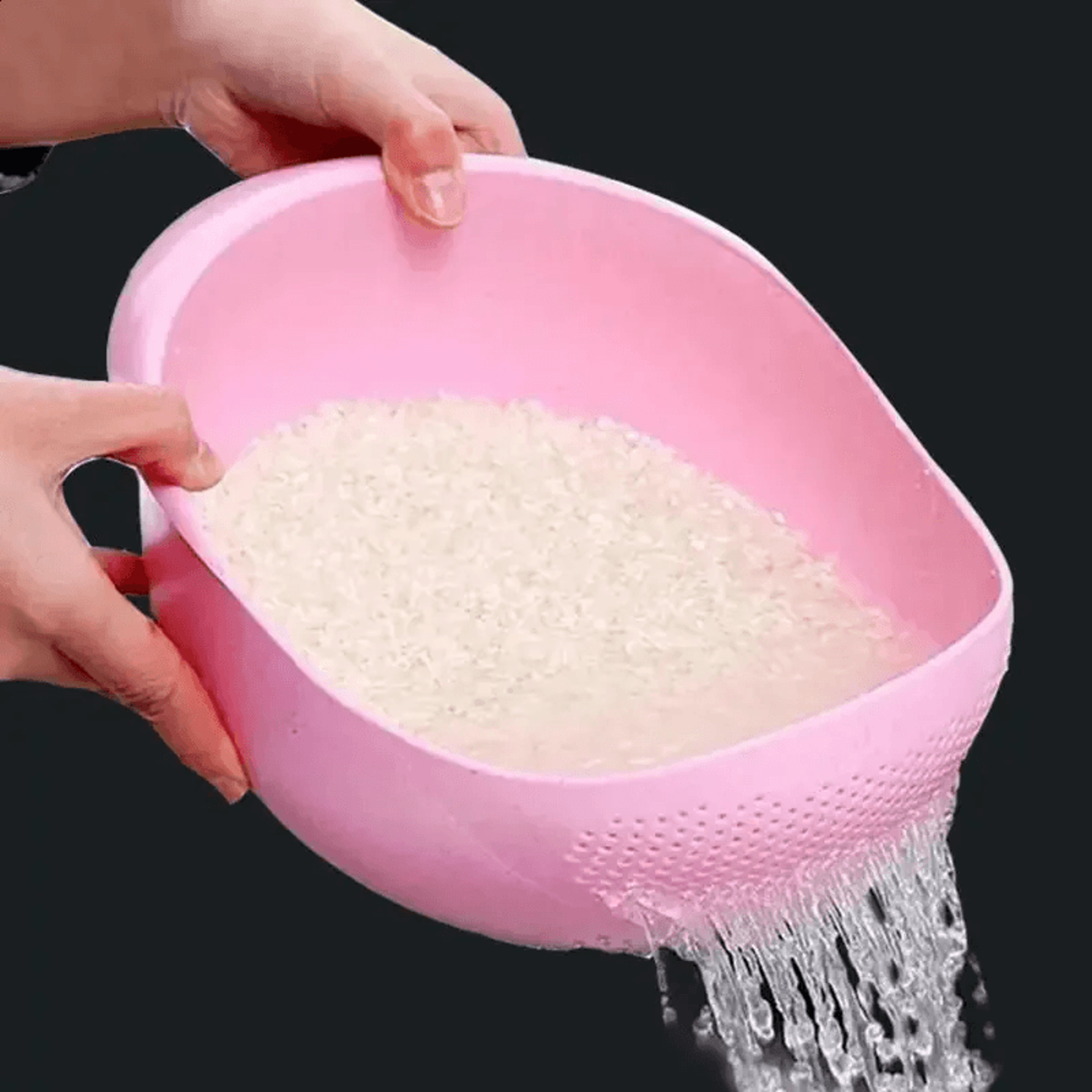 Plastic Colander With Handle Kitchen Strainer Basket For Rice Fruits And Vegetables 2