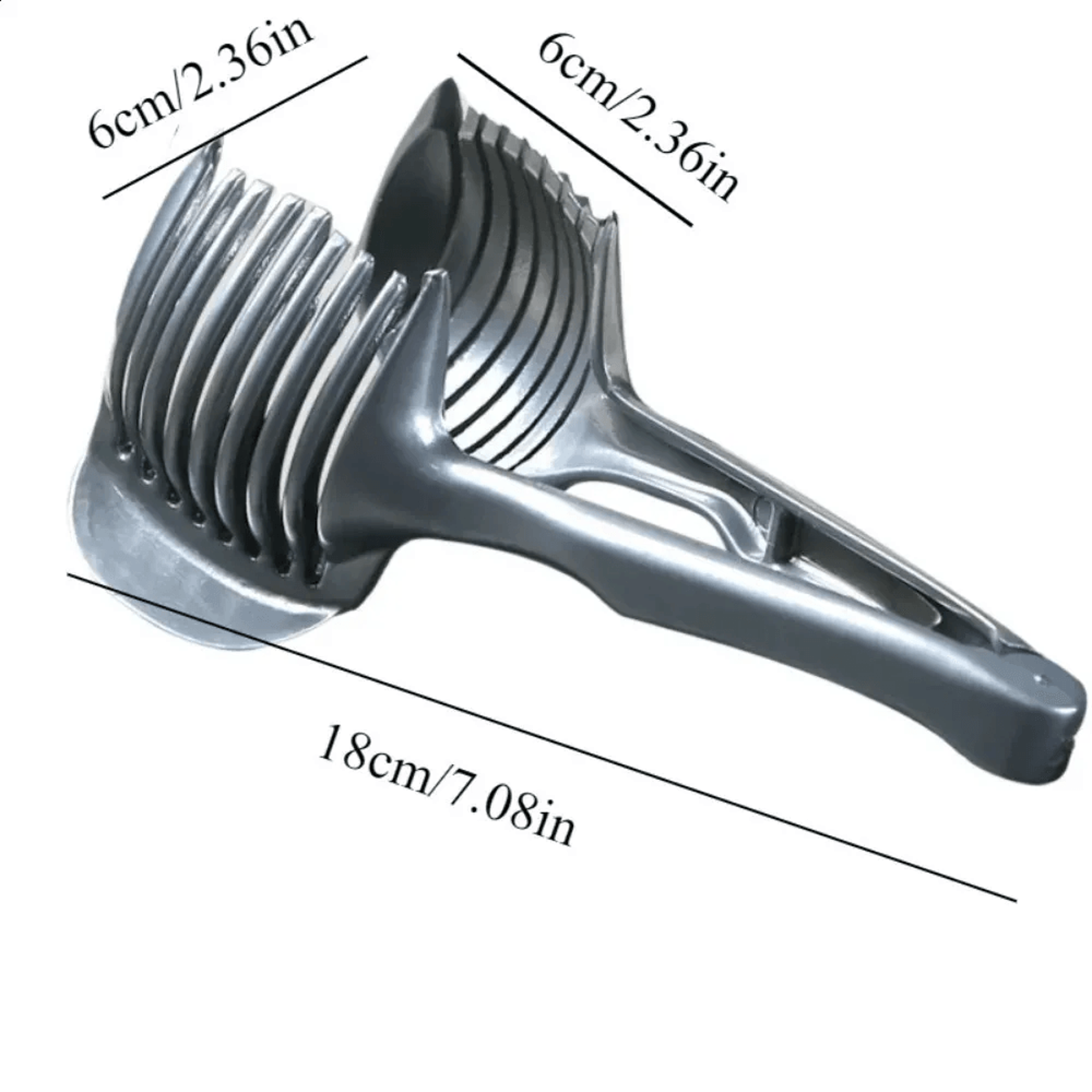 Aluminum Alloy Fruit And Vegetable Slicer Handheld Lemon Tomato Onion Cutter 3