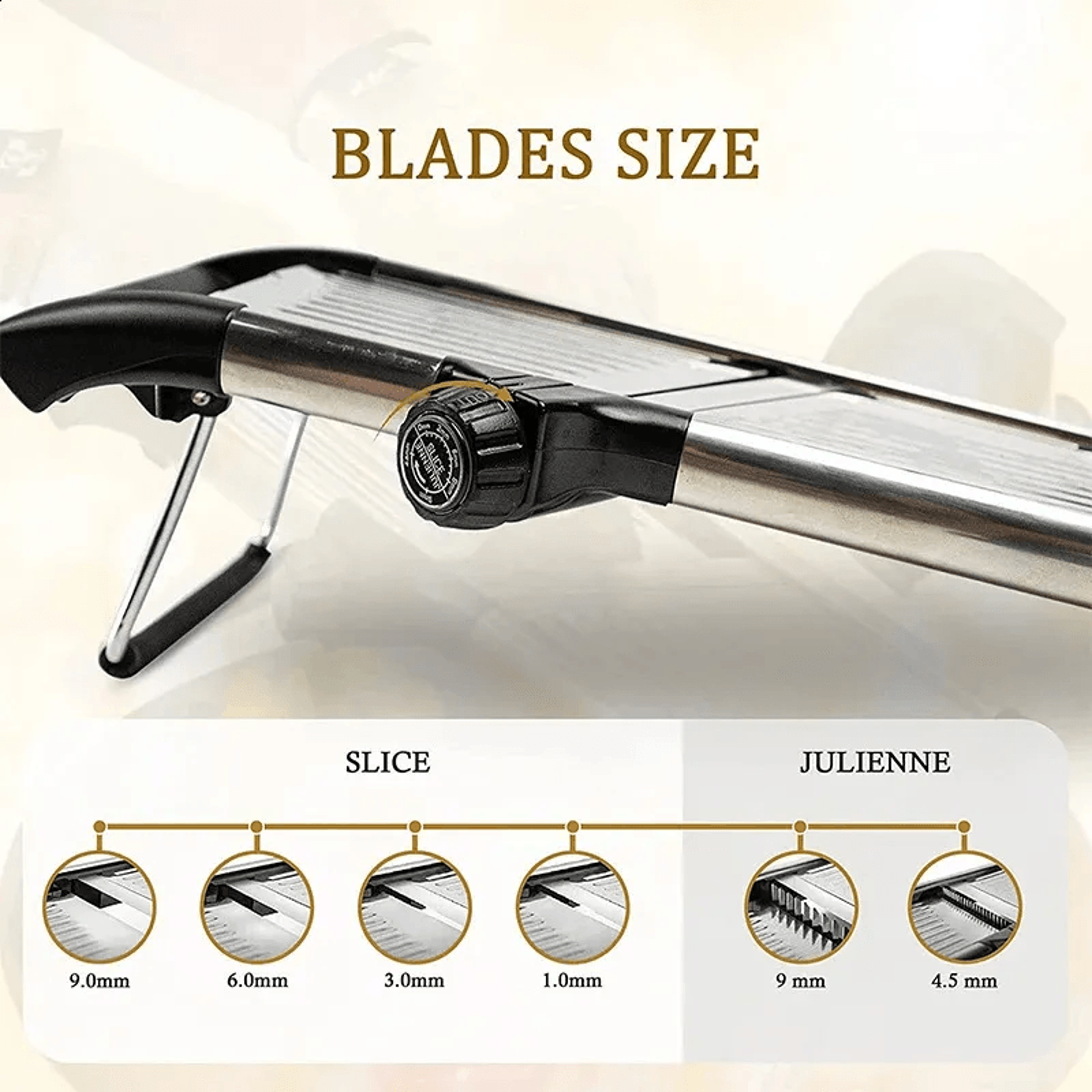 Adjustable Mandoline Slicer Stainless Steel Vegetable Chopper 5