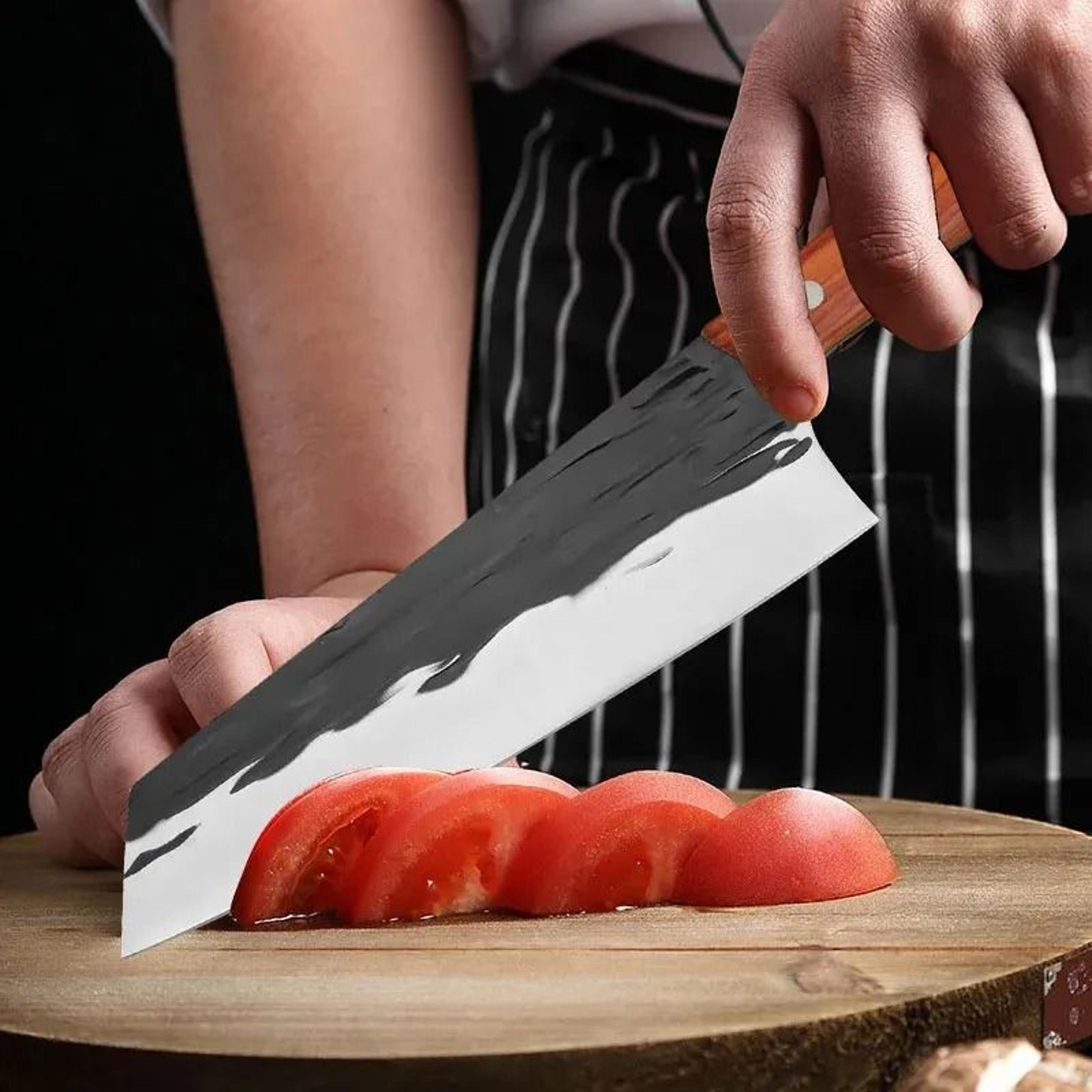 professional stainless steel chef knife set boning butcher meat cleaver