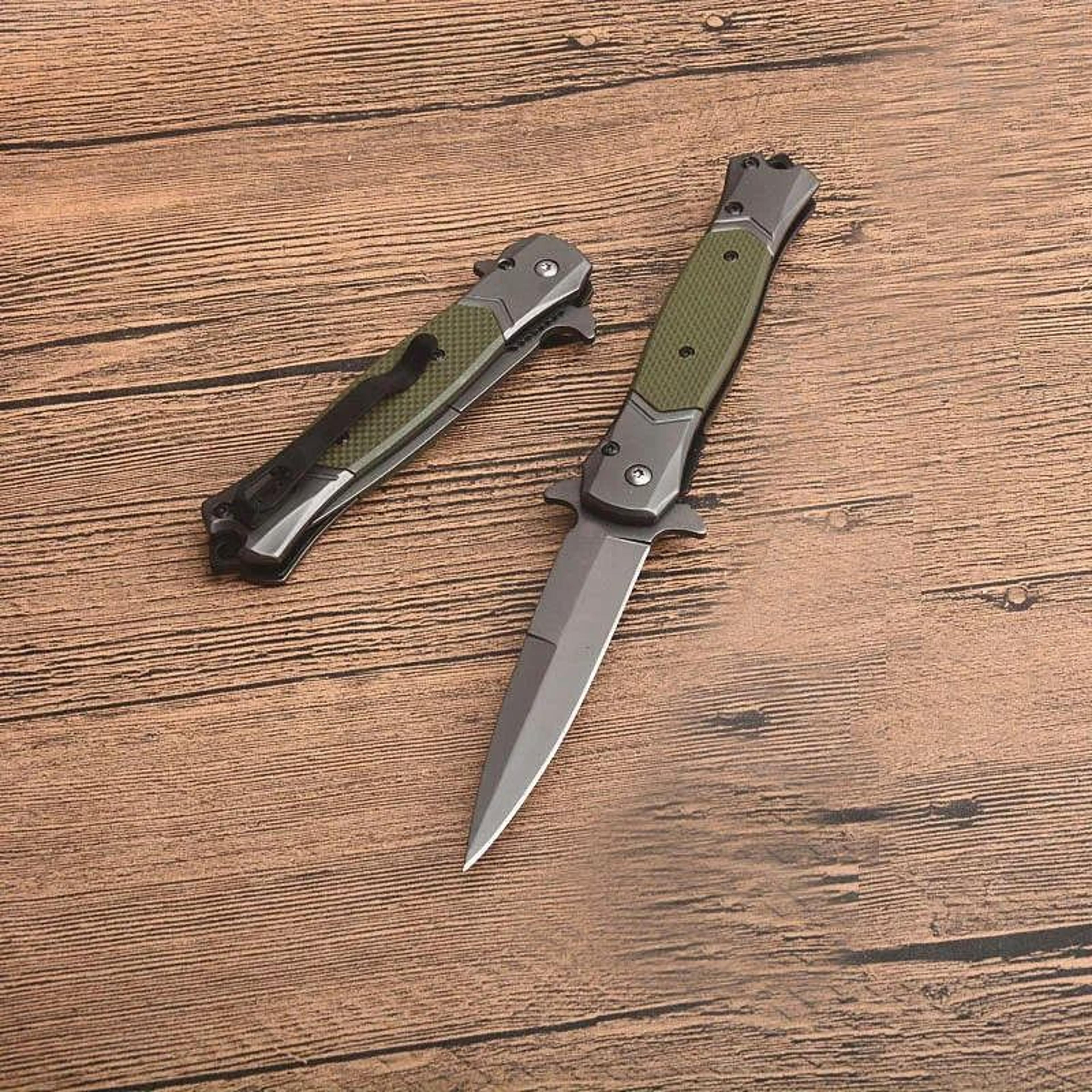 Assisted Open Folding Pocket Knife Blade Handle 1