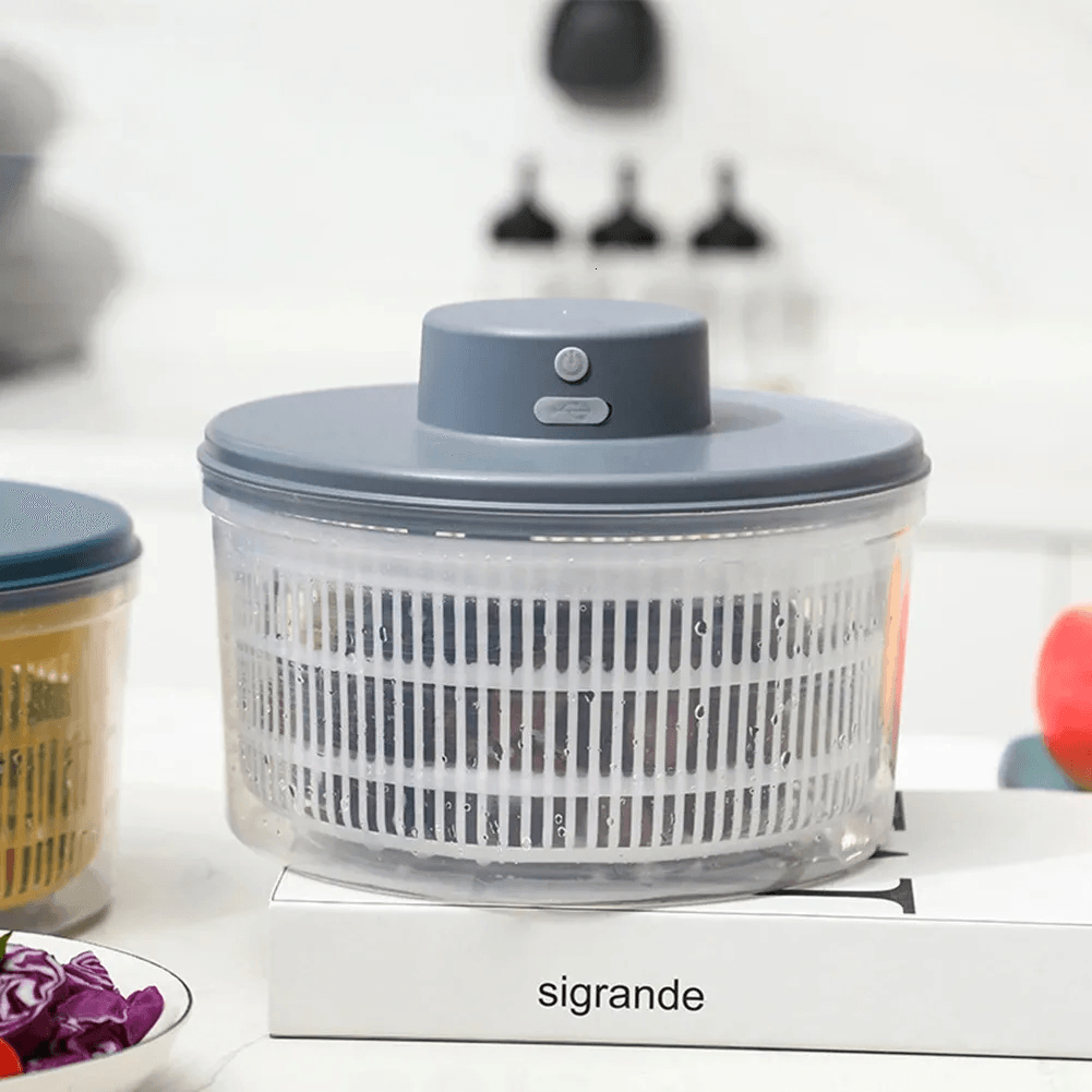 electric salad spinner automatic lettuce spinner quick dry vegetable dryer