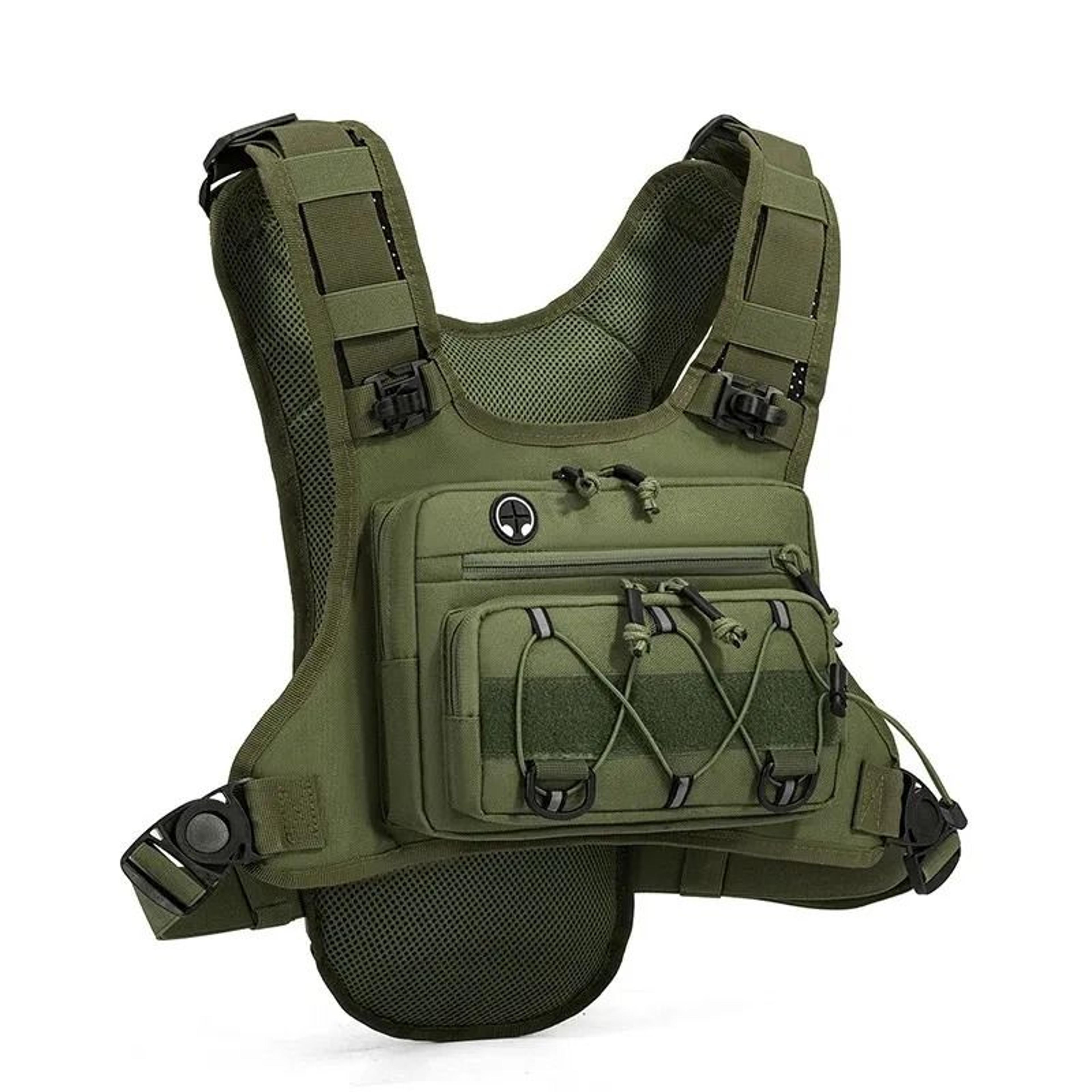 Reflective Tactical Chest Rig Hydration Vest Running Chest Pack For Men 1