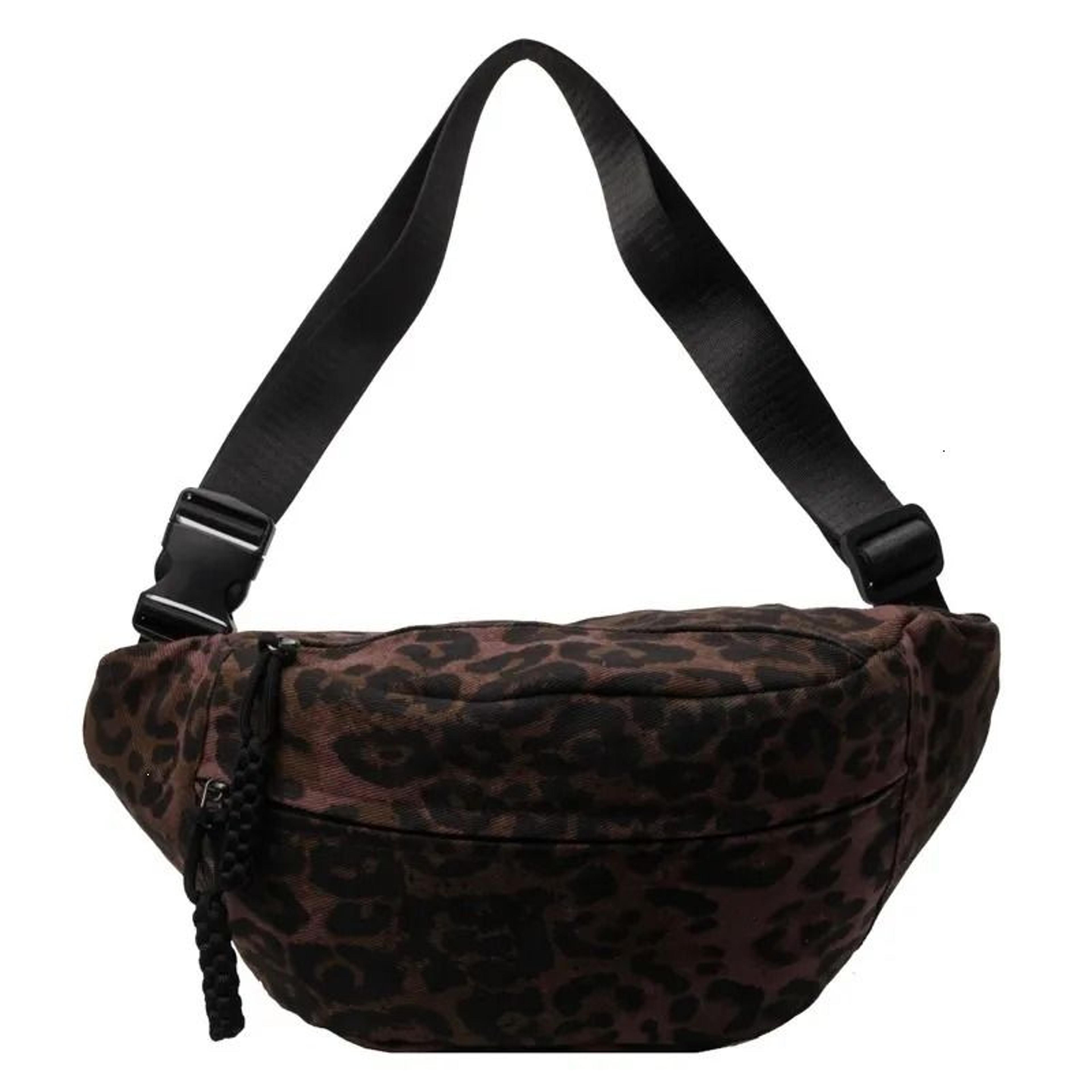 Leopard Print Dumpling Bag Womens Crossbody Shoulder Underarm Purse 2