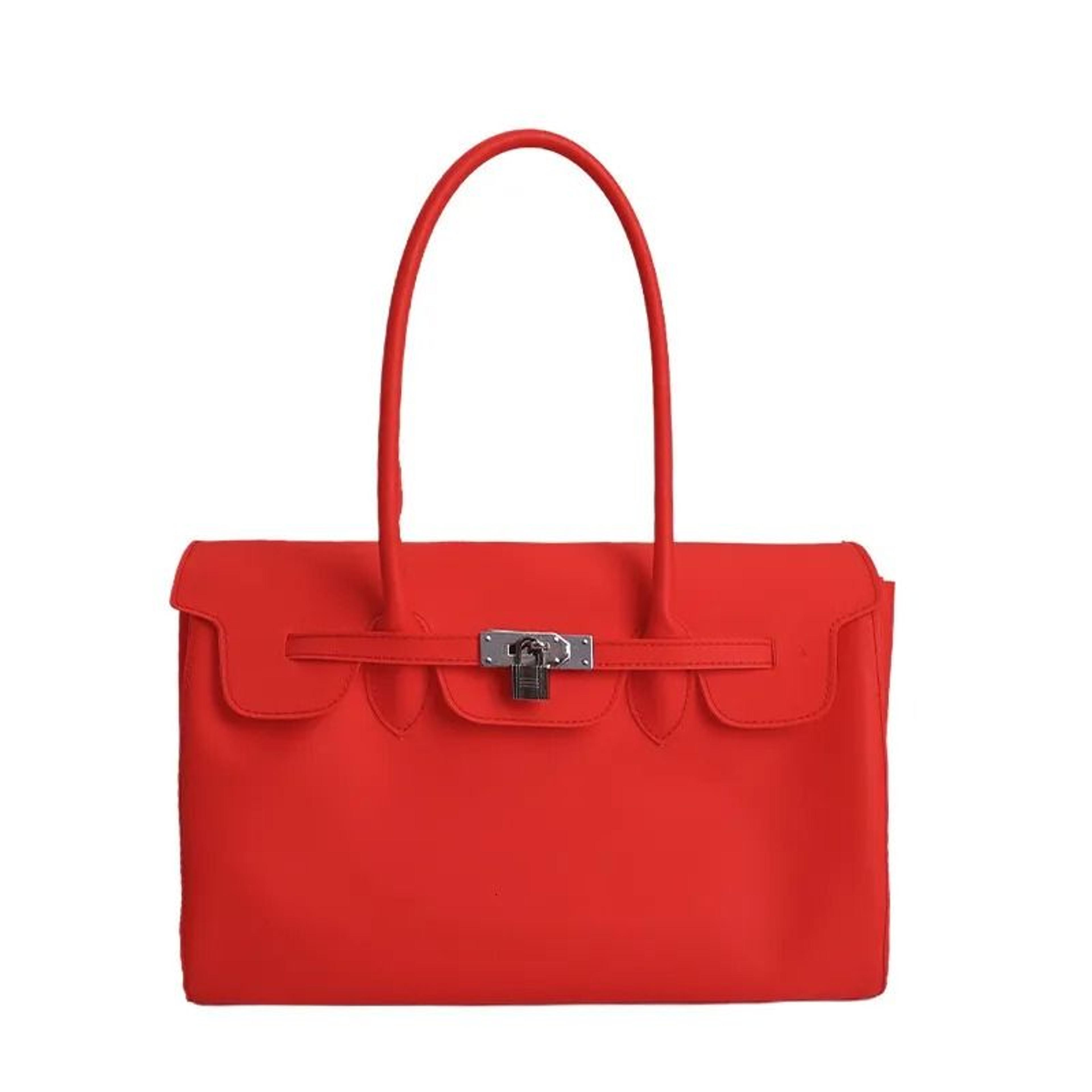 Jelly Tote Bag Large Capacity Womens Shoulder Bag For Commuting 2